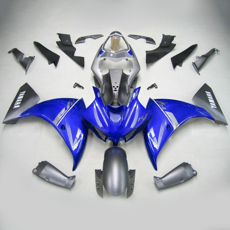 Amotopart Yamaha 2012-2014 YZF 1000 R1 Blue Gray Fairing Kit
