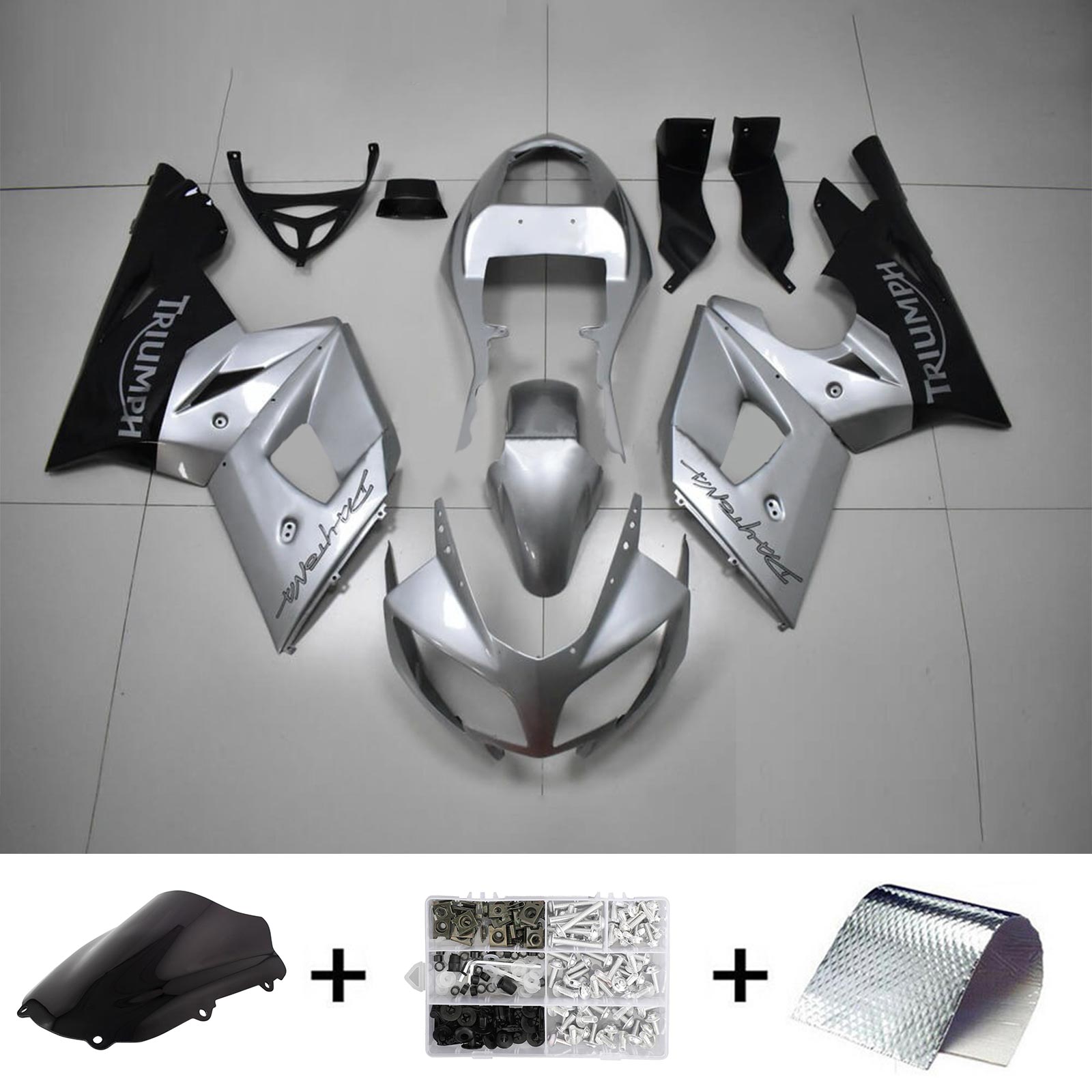 2002-2005 Triumph Daytona 600 Amotopart Injection Fairing Kit Karosseri Plast ABS #104