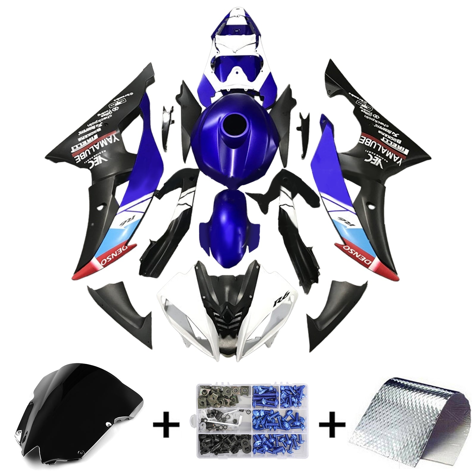 2008-2016 Yamaha YZF 600 R6 Kit de carenado Carrocería Plástico ABS