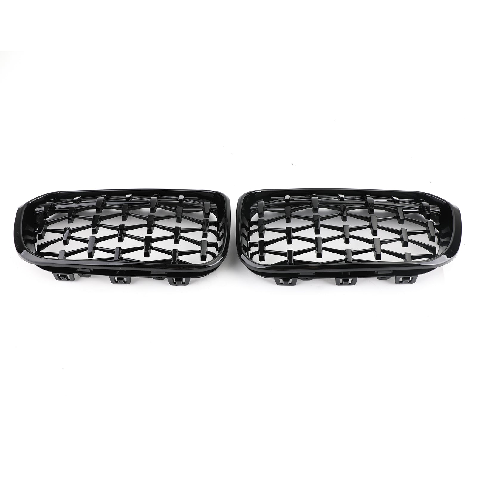 2015-2017 BMW 1 Series F20/F21 Front Kidney Grill Meteor Black/Chrome Black Generic