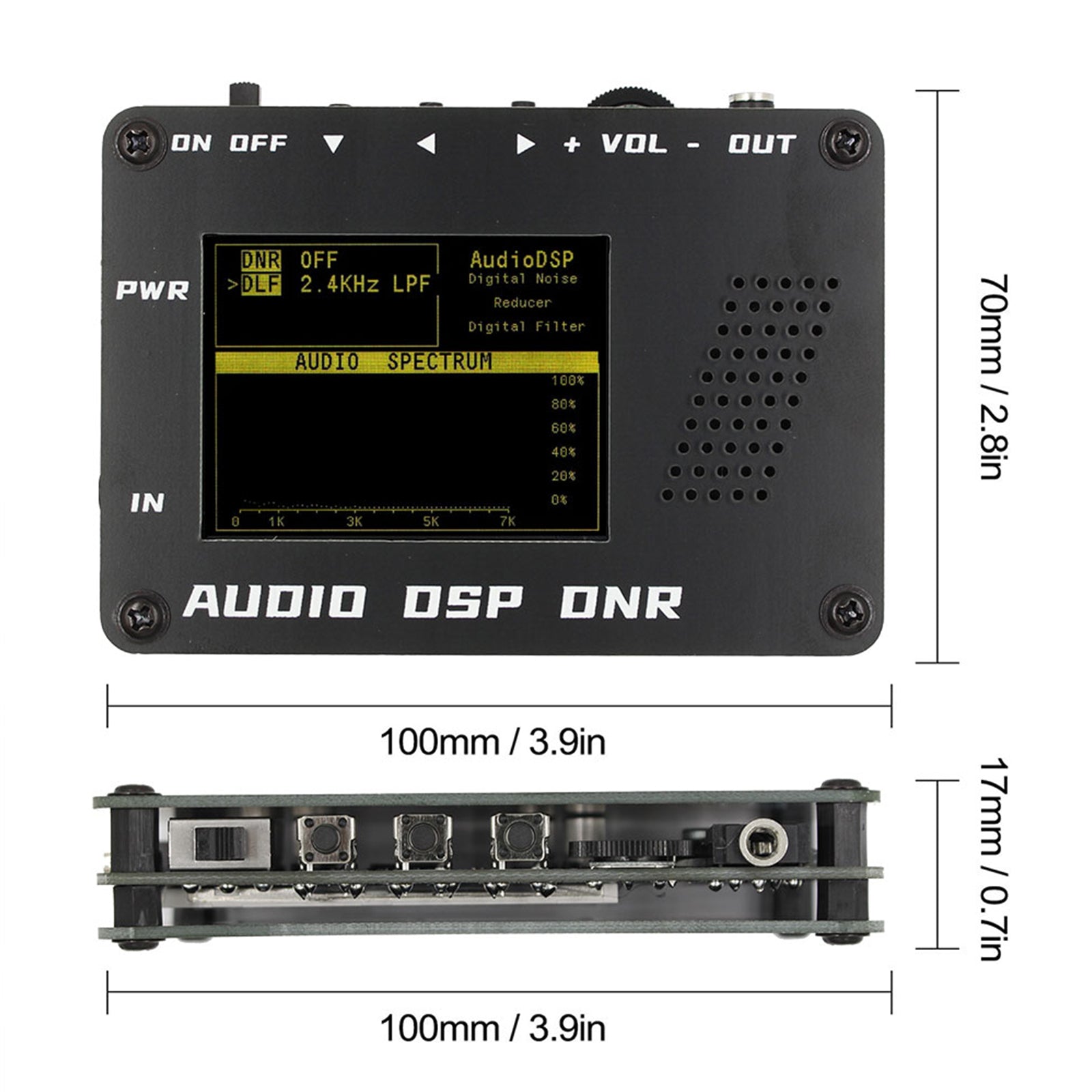 Audio DSP Ruisonderdrukking DNR Digitaal filter SSB-radio YAESU ICOM + luidspreker