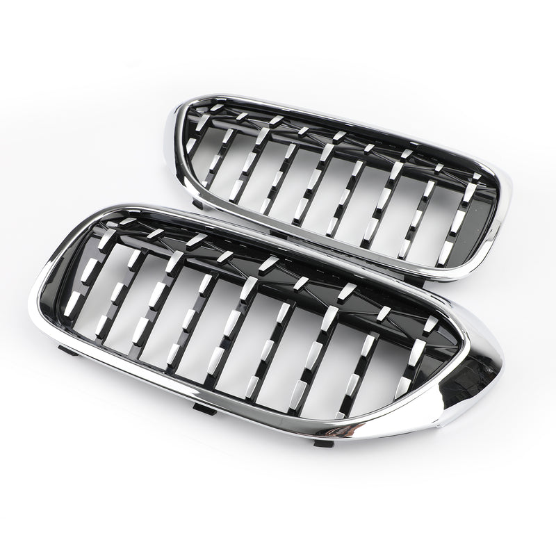 2017-2019 BMW G30 G38 5 Series Pair Chrome Diamond Style Front Grill Generic
