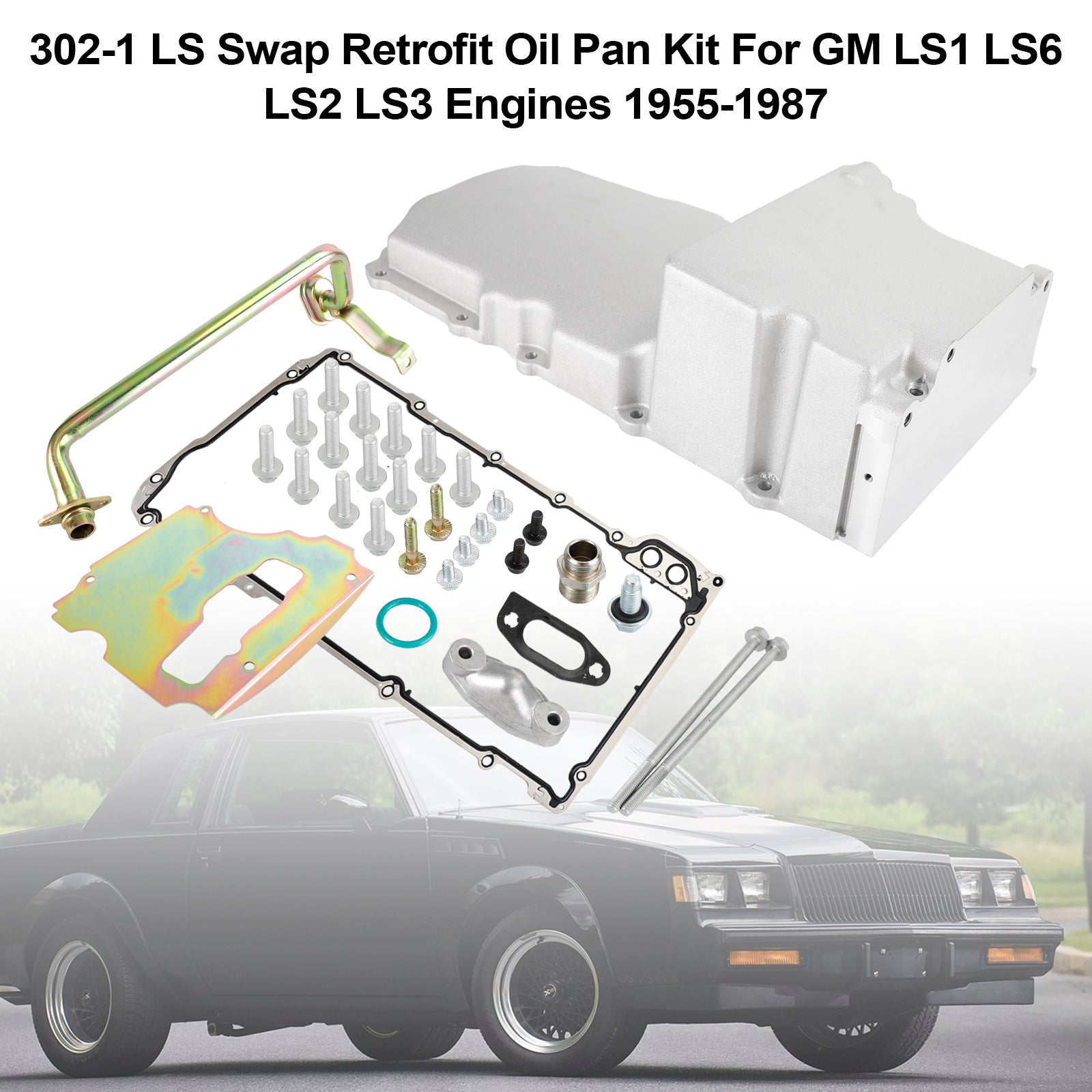 1955-1987 GM LS1 LS6 LS2 LS3 Engines 302-1 81074 LS Swap Retrofit Oil Pan Kit