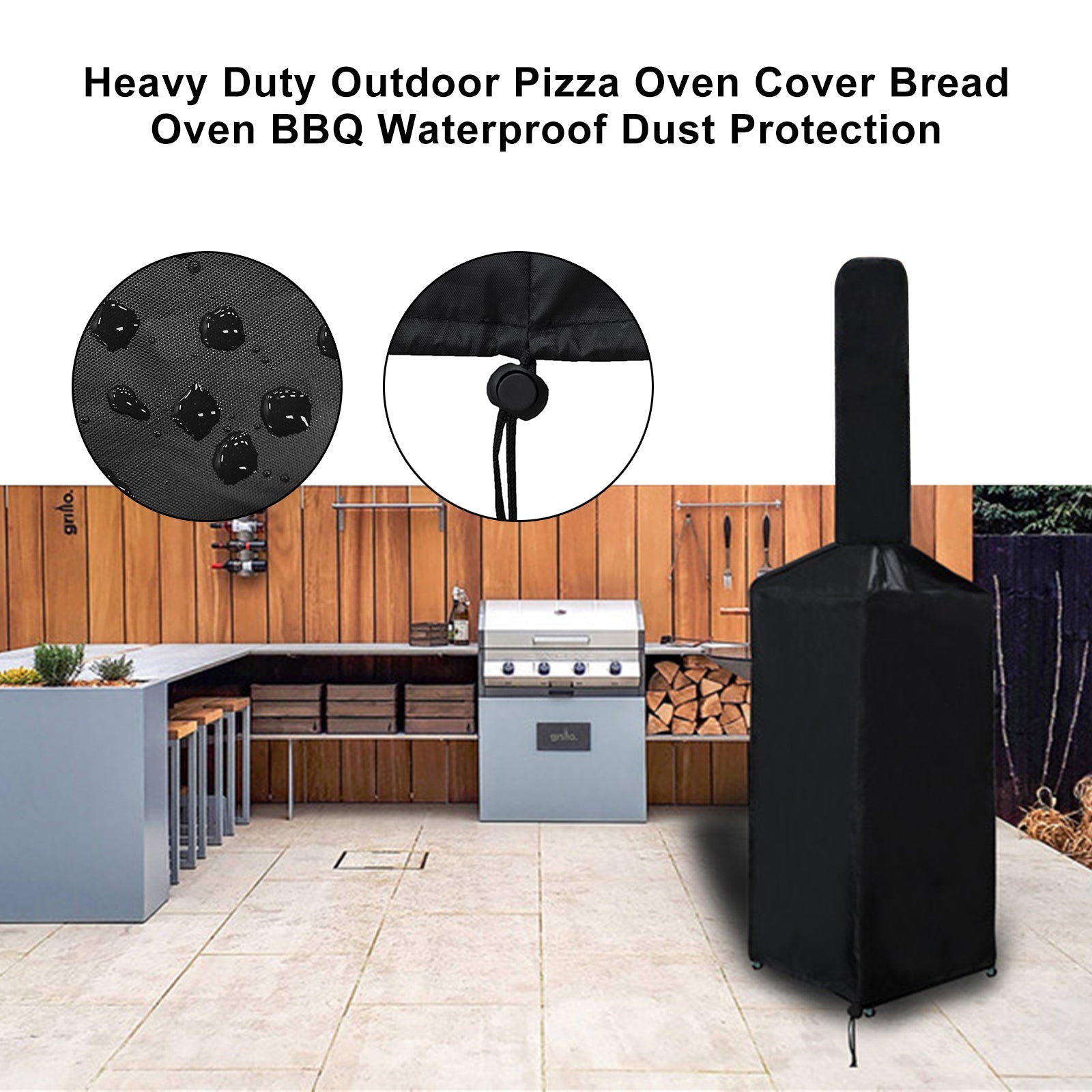 Heavy Duty Outdoor Pizza Oven Cover Broodoven BBQ Waterdichte Stofbescherming