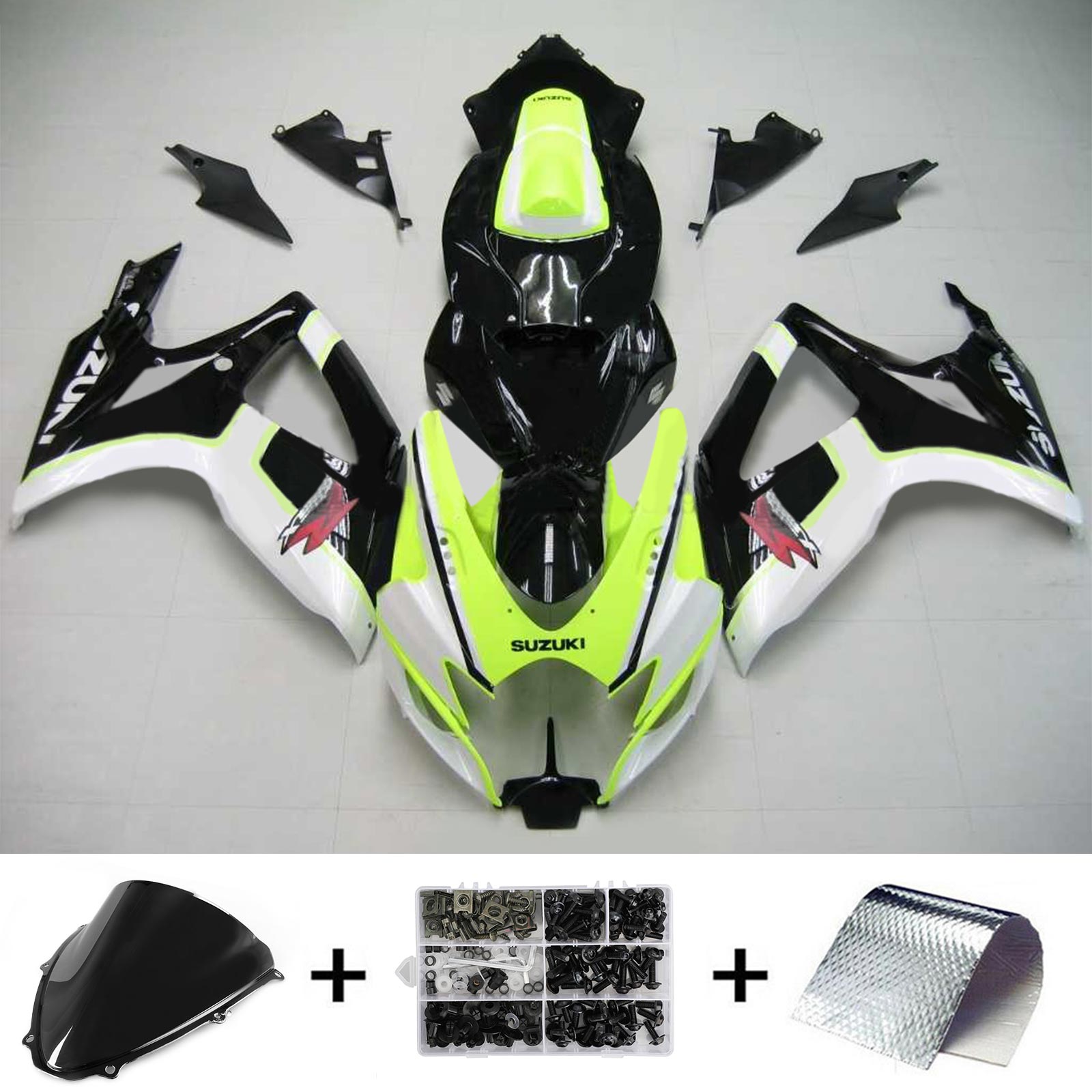 2006-2007 Suzuki GSXR 600/750 K6 Amotopart Kit de carénage d'injection carrosserie plastique ABS #180