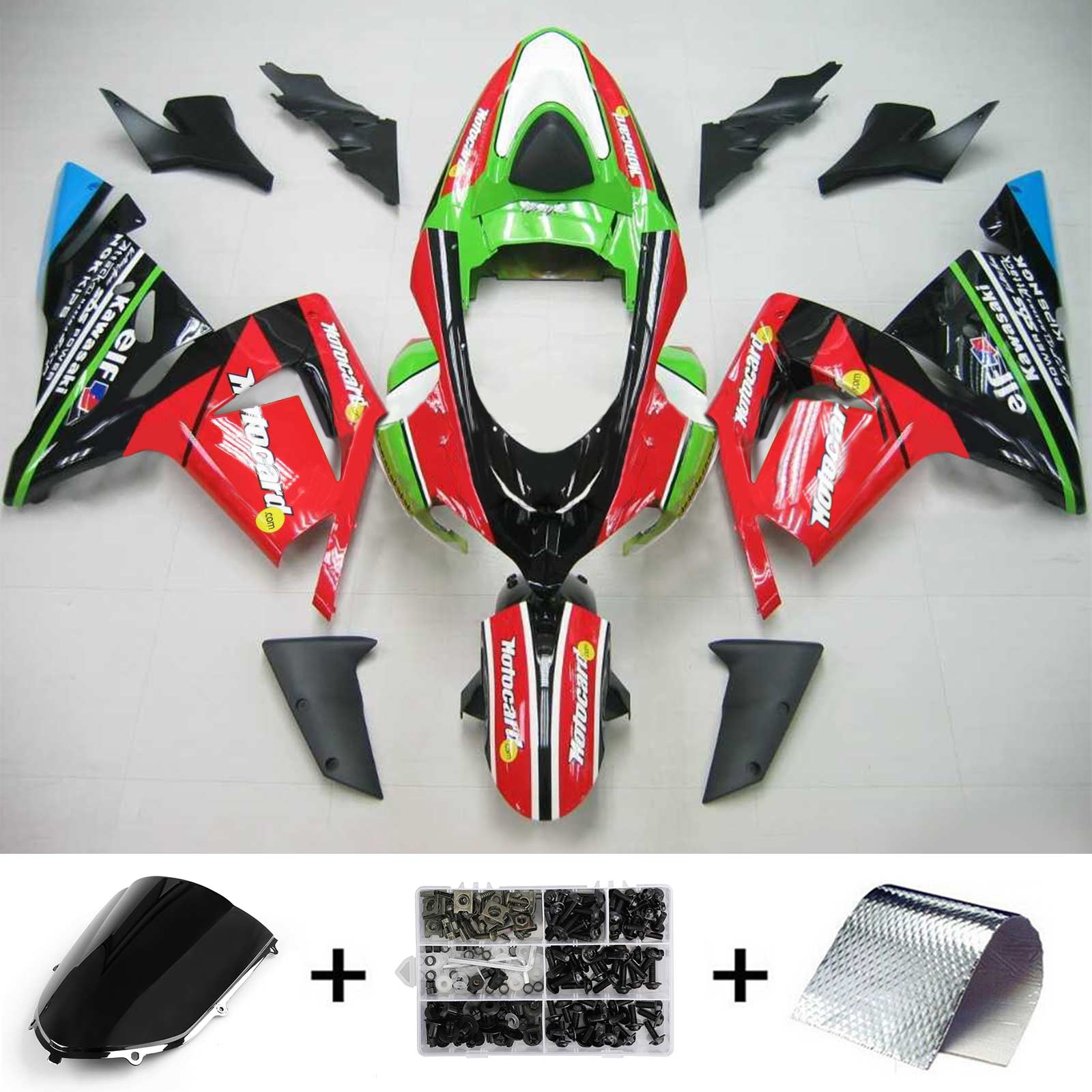 2004-2005 Kawasaki ZX10R Amotopart Injection Fairing Kit Bodywork Plastic ABS #106