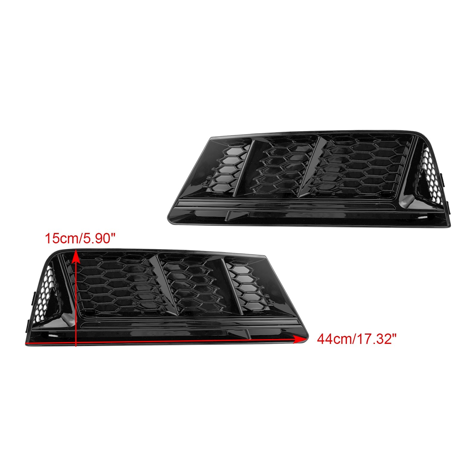 2016-2018 AUDI A4 B9 Grille de phare antibrouillard avant Grille de pare-chocs inférieure chromée