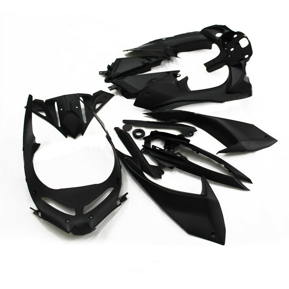 2017-2019 Kawasaki Ninja 650 EX650 Amotopart Injection Fairing Kit Gloss Black Plastic