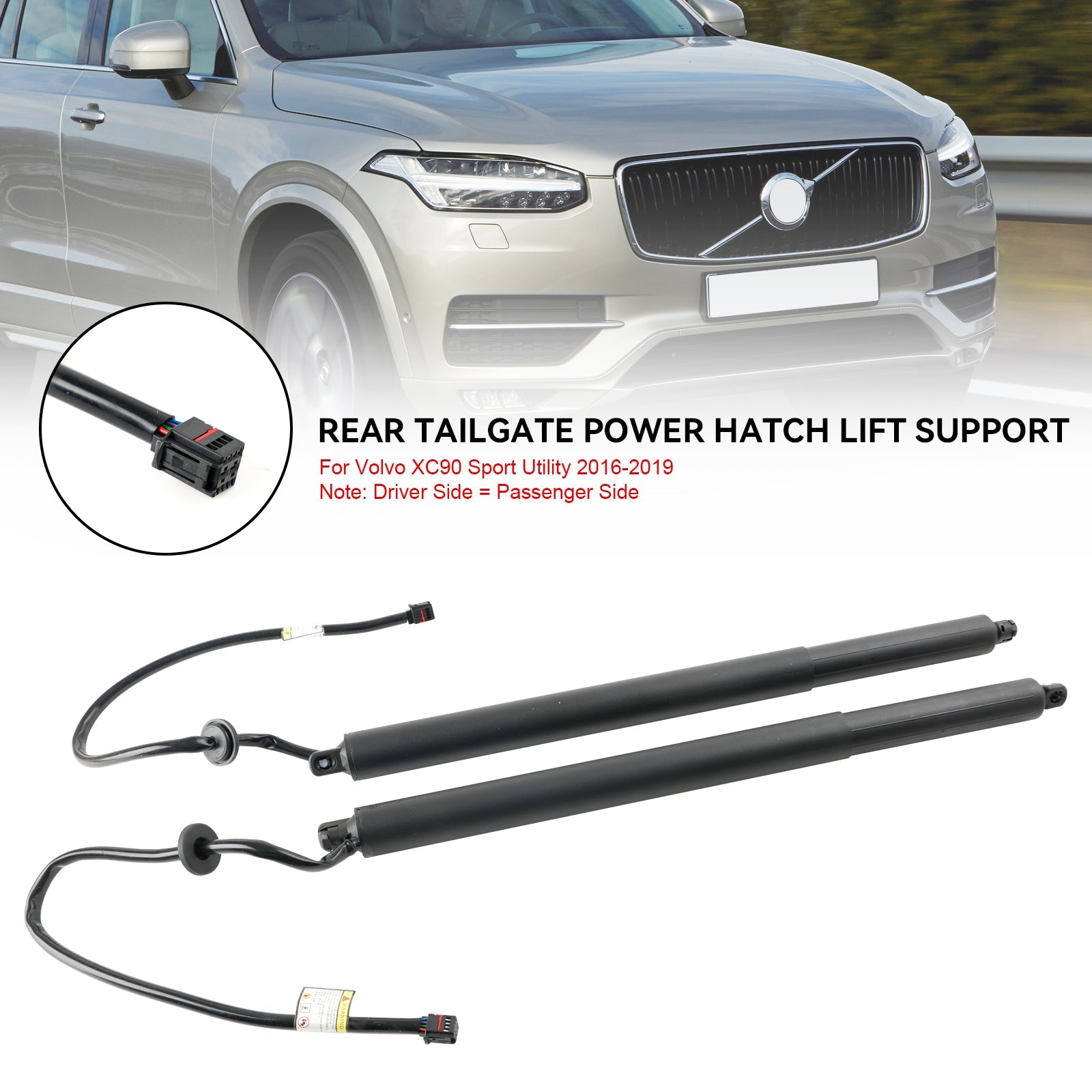 2016-2019 Volvo XC90 Sport Utility Support de levage électrique pour hayon arrière 2 pièces