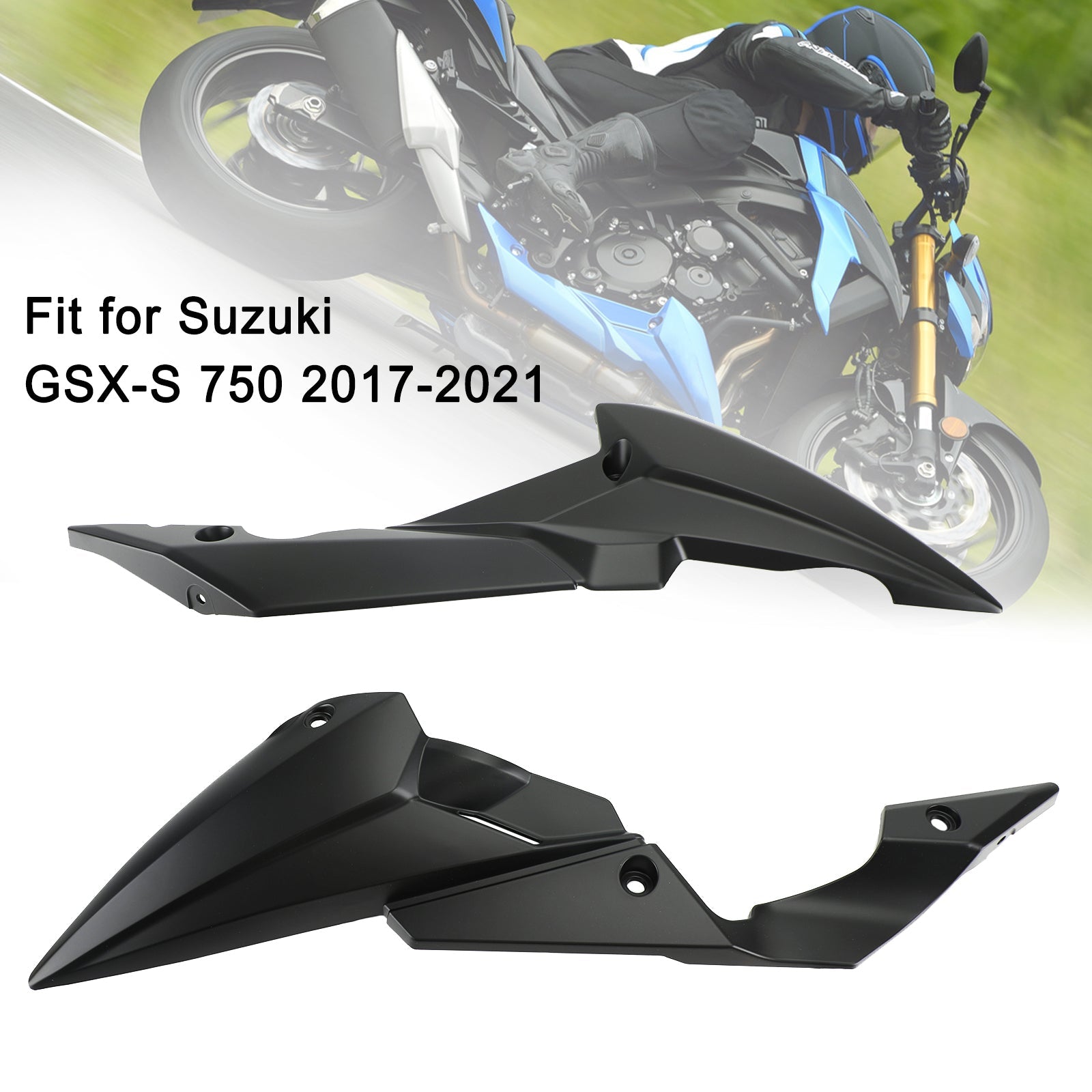 2017-2021 Suzuki GSXS GSX-S750 oliebuikpanbeschermer met onderste bodem