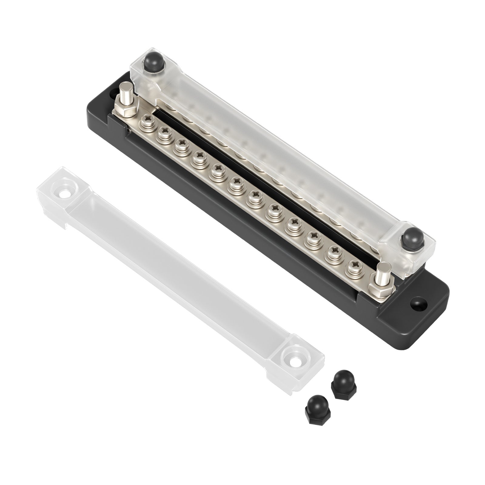 2/4/6/12 Way Dual-row Car Bus Bar Block with Dust Cover Distribution Terminal