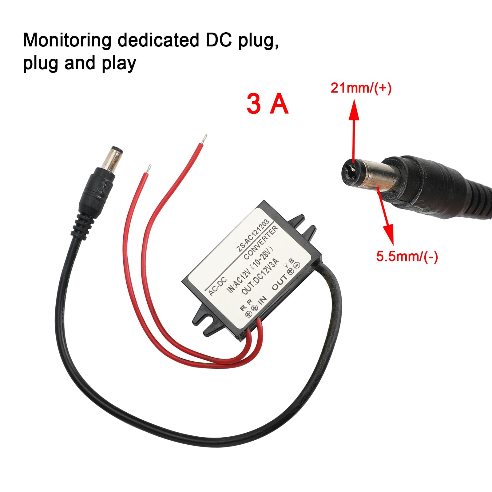 AC-DC strømforsyning AC10-28V til DC12V 3A/5A strømmodul Strømomformer