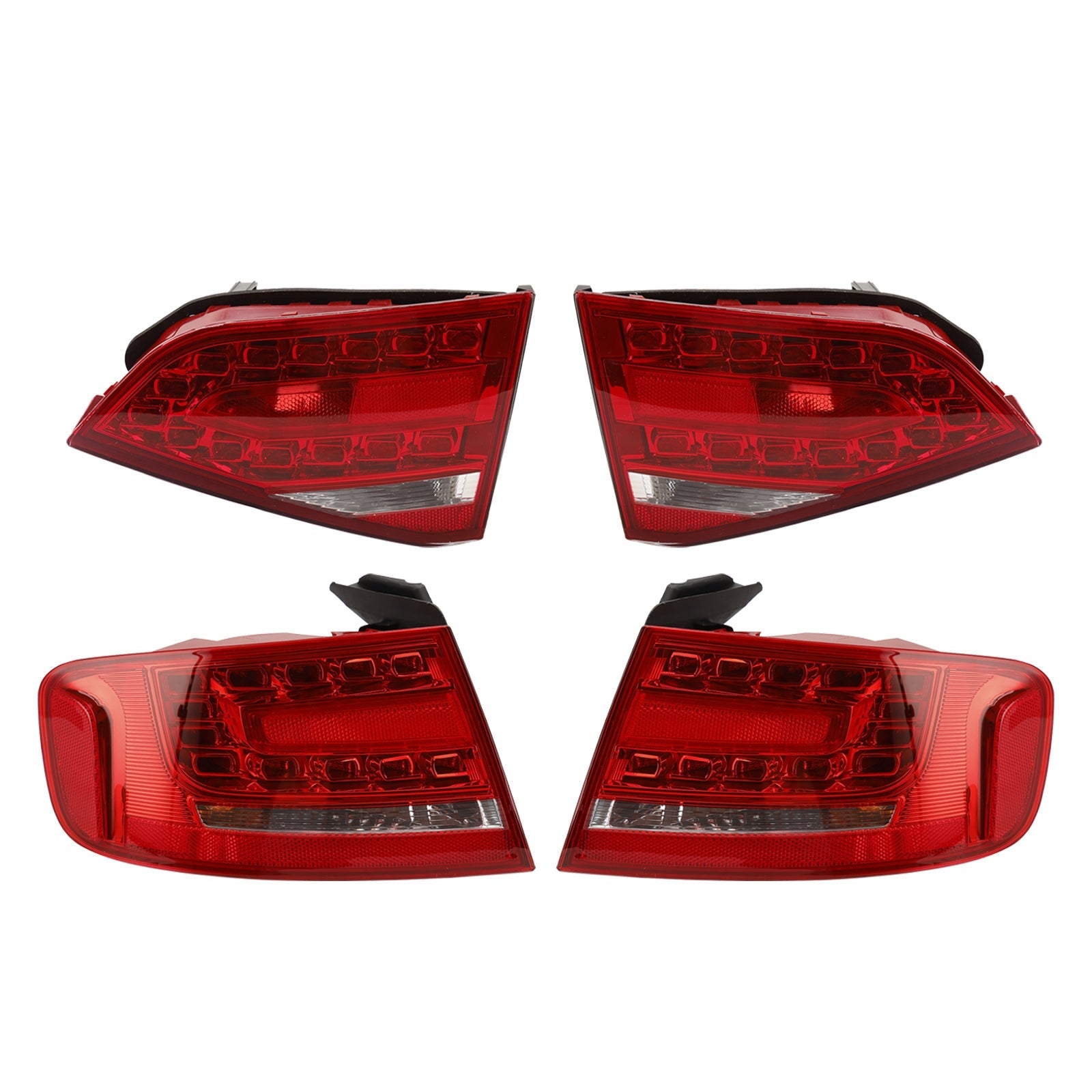 2009-2012 Audi A4 S4 Sedan A4 Buiten + Binnenkofferbak Led-achterlicht Lamp 4 stuks 8K5945093K