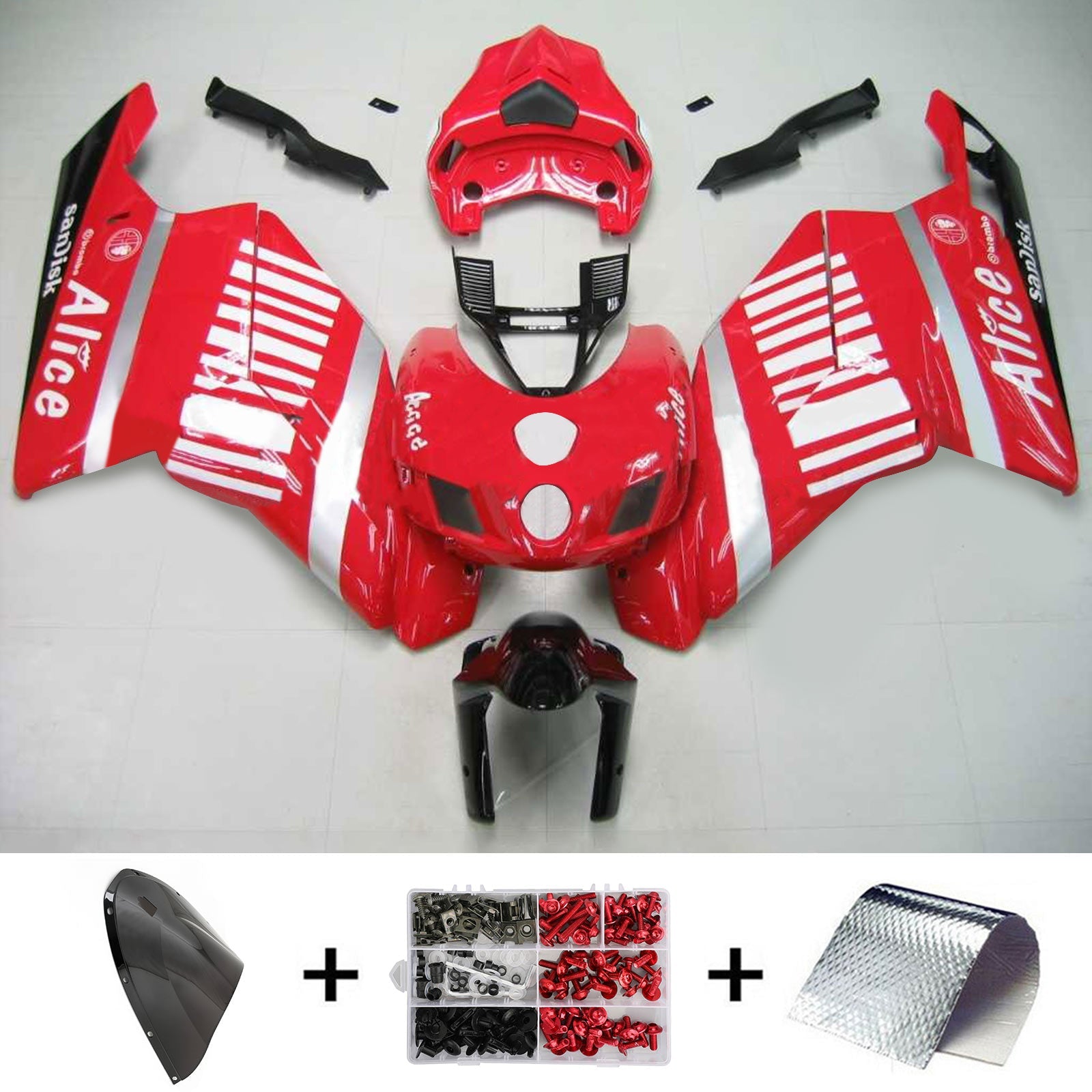 2005-2006 Ducati 999 749 Kit de carénage Amotopart Carrosserie ABS # 103