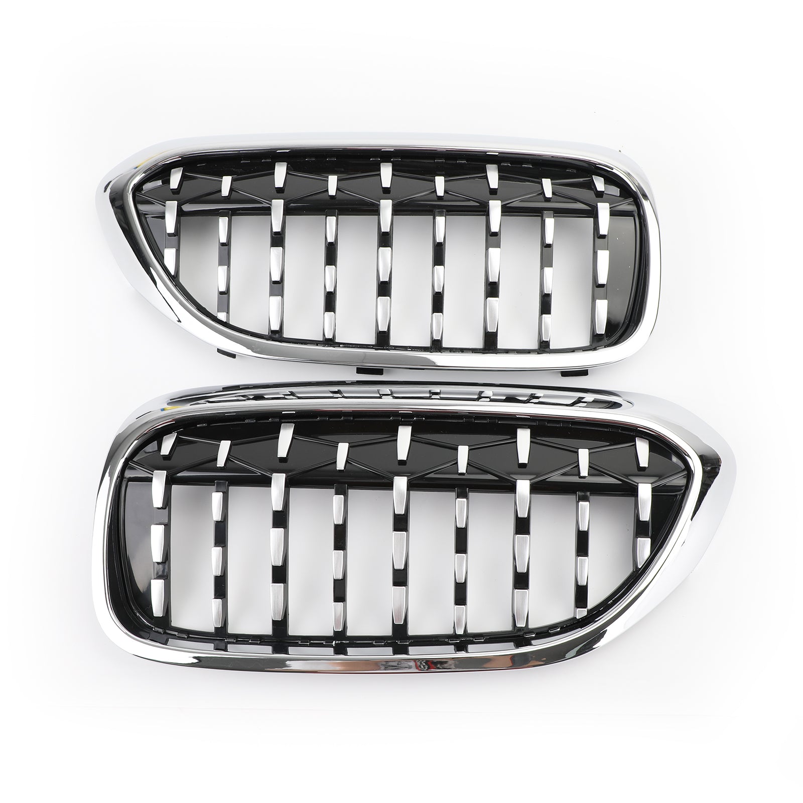 2017-2019 BMW G30 G38 5 Series Pair Chrome Diamond Style Front Grill Generic