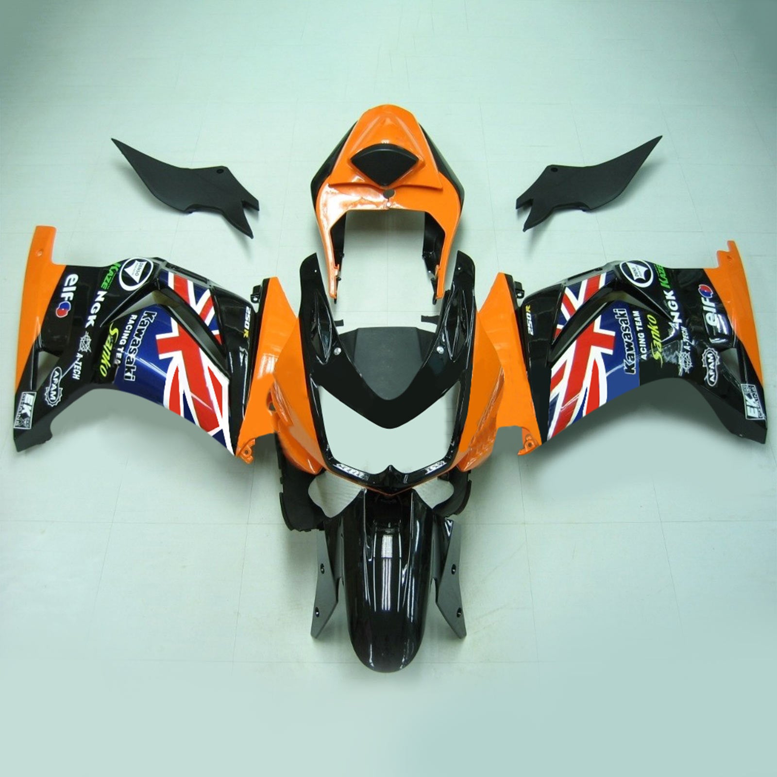 2008-2012 Kawasaki EX250/Ninja250 Injection Fairing Kit Bodywork Plastic ABS