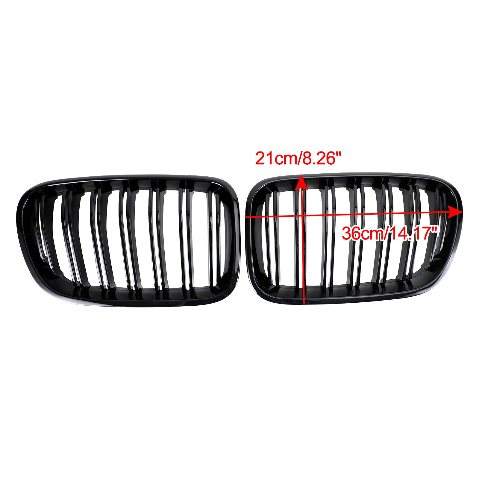 2011-2014 BMW X3 F25 Dual Line Glanzend Zwart Voorbumper Niergrille Grill