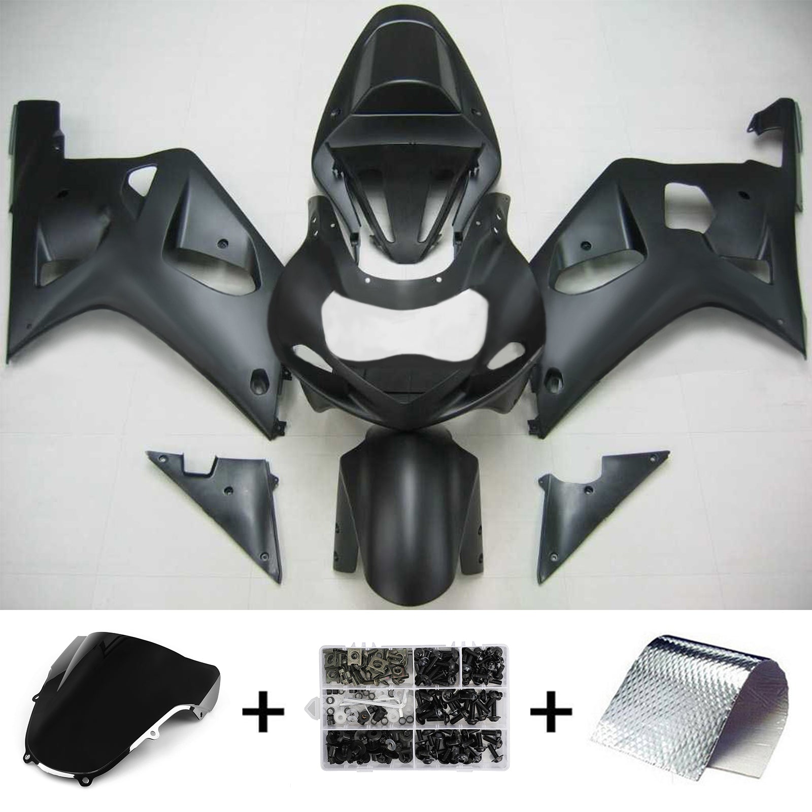 2001-2003 Suzuki GSXR600 K1 Kit de carénage d'injection carrosserie plastique ABS #103 Amotopart