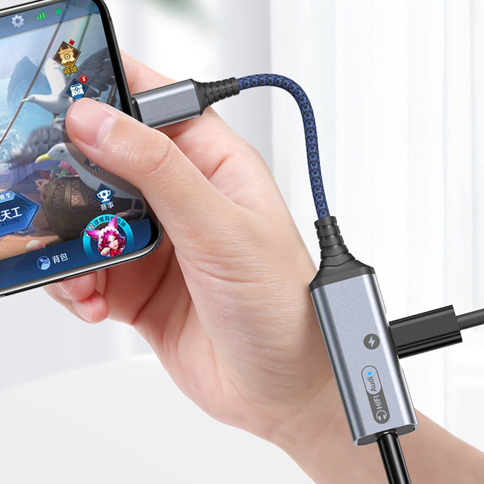 Câble de charge rapide 2 en 1 du chargeur 60W PD pour chargeur rapide Huawei Samsung