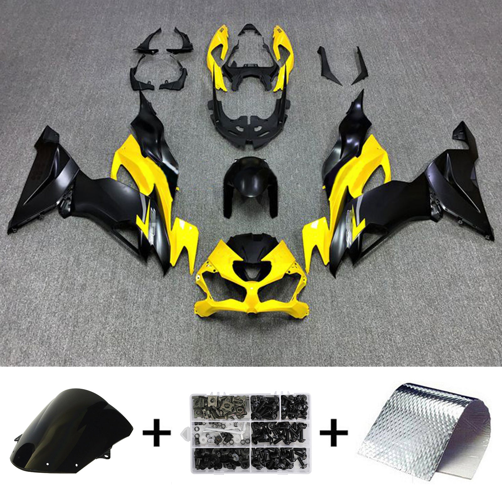 2019-2022 Kawasaki ZX6R Amotopart Injection Fairing Kit Bodywork Plastic ABS #110