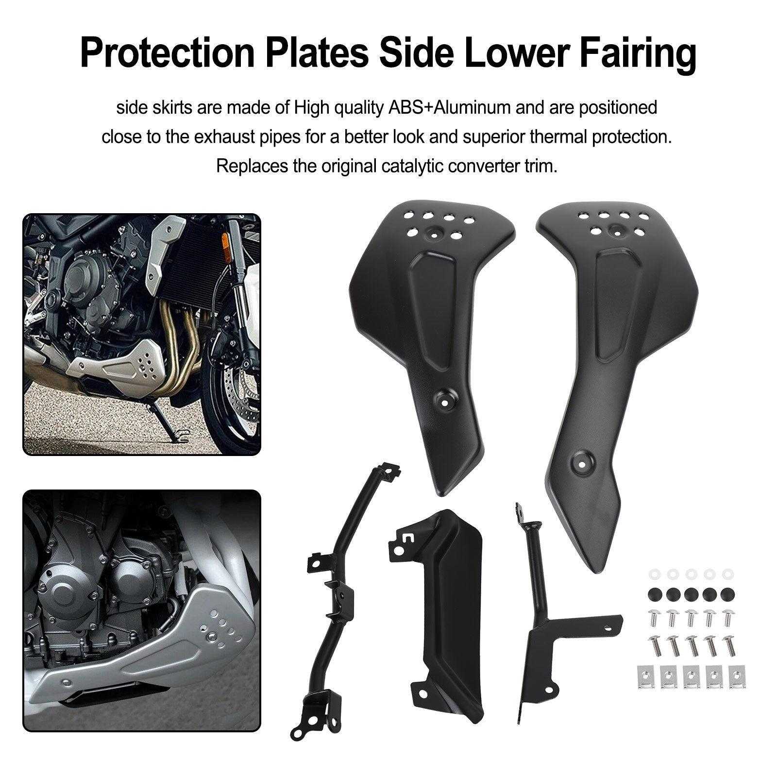 Lower Engine Belly Protection Plates Side Fairing For Trident 660 2021 Generic