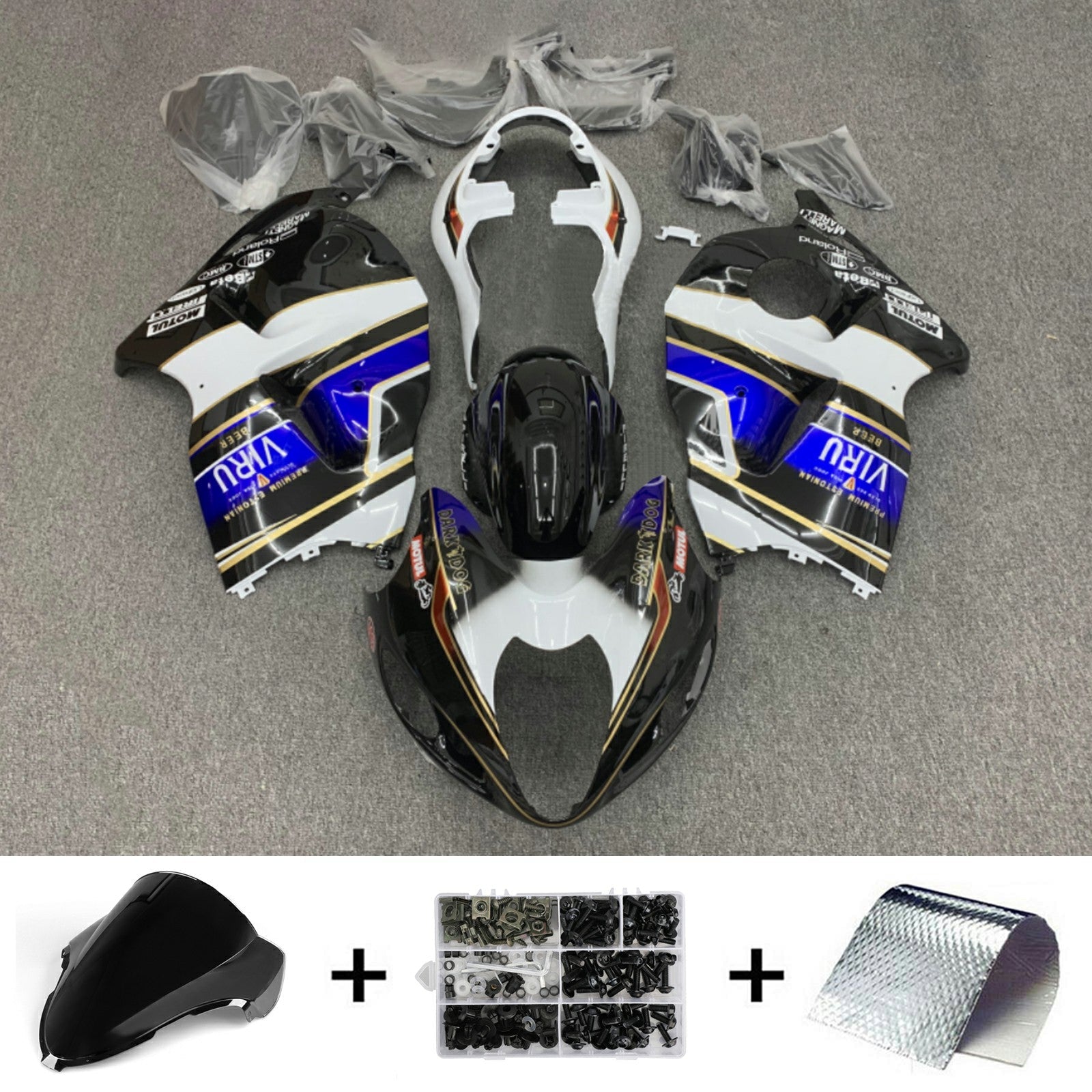 1999-2007 Suzuki Hayabusa GSX1300R Injectiekuipset Carrosserie Kunststof ABS #131