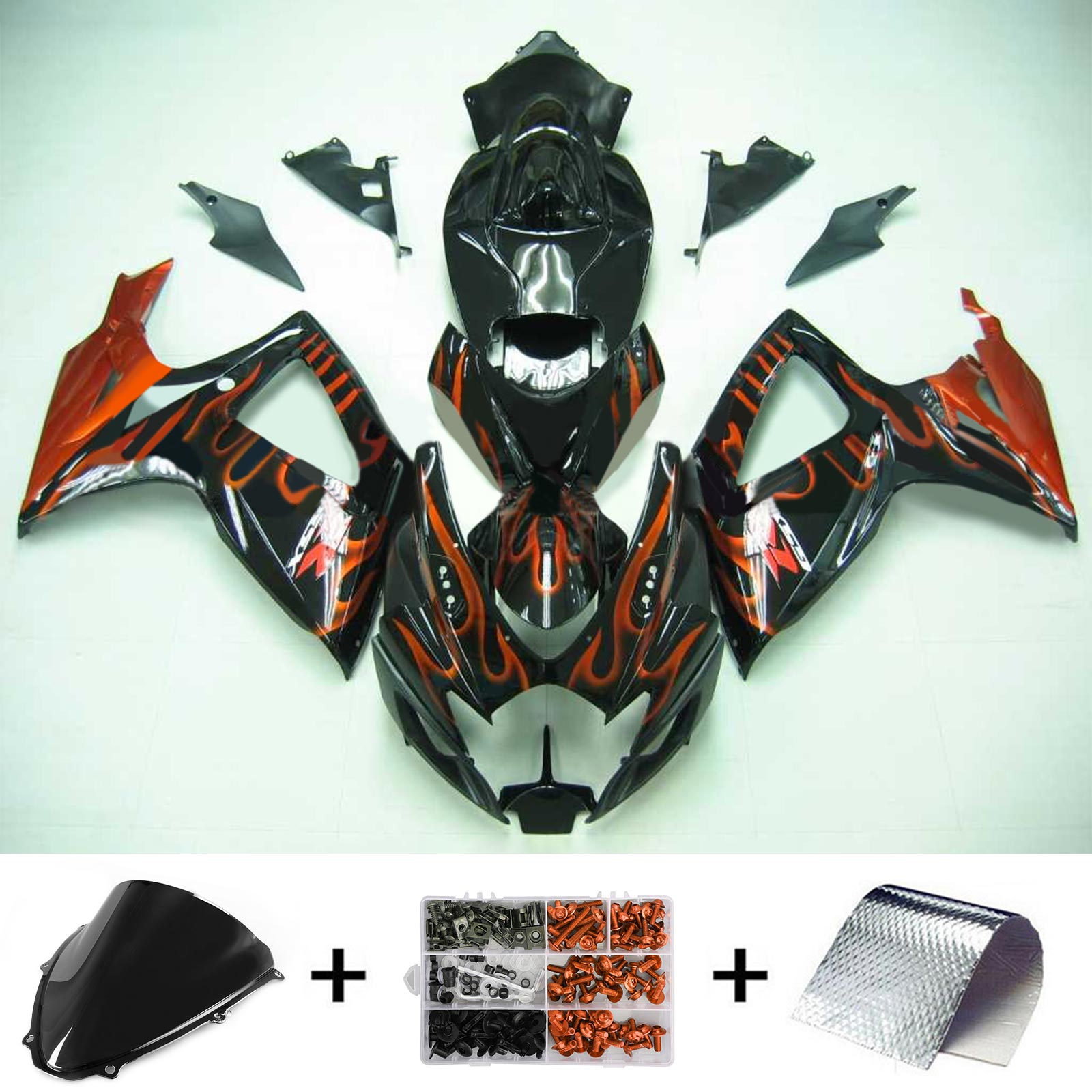 2006-2007 Suzuki GSXR 600/750 K6 Amotopart Injection Fairing Kit Bodywork Plastic ABS #123