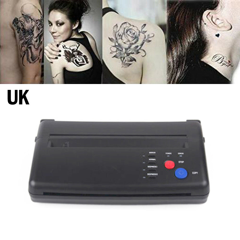 Black Tattoo Transfer Printer Kopimaskin for Stencil Paper Lightweight Thermal Maker