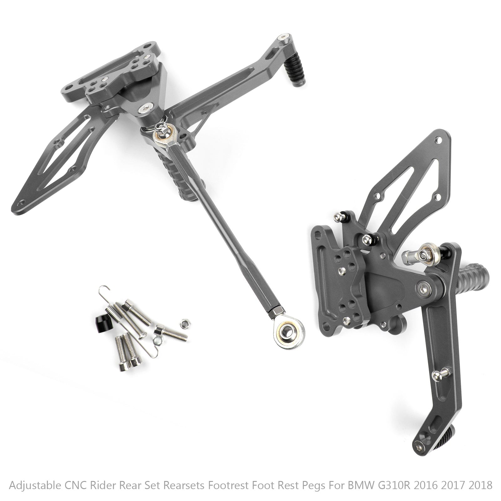 CNC Alu Rearsets Footpegs Fit for BMW G 310 R 2016 - 2019 (G310R K03) Generic