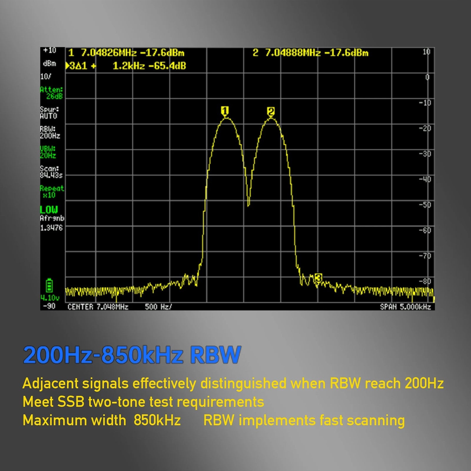 4 "LCD Touch voor TinySA ULTRA Handheld Tiny Spectrum Analyzer 100K-5,3GHz