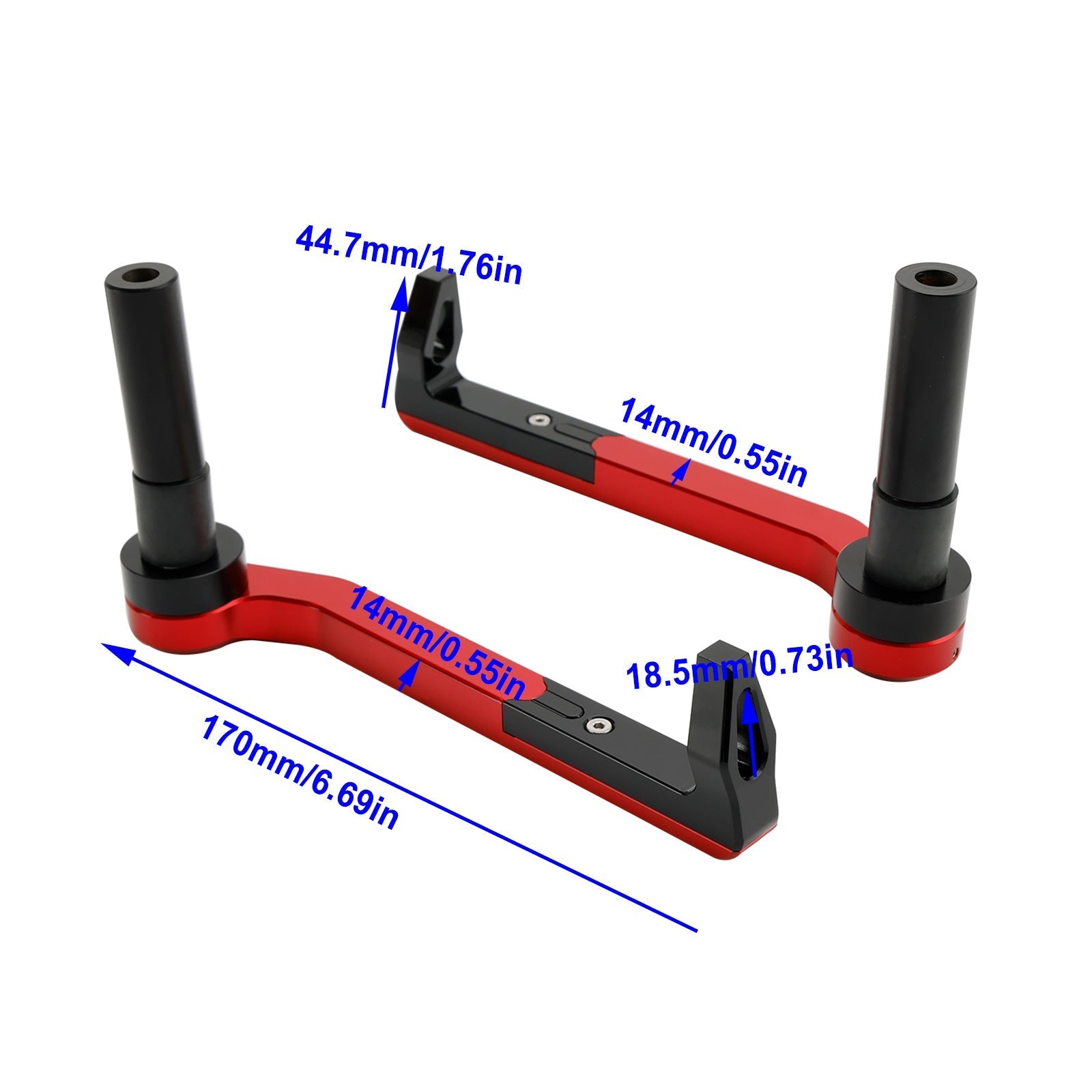 Protège-mains pour guidon de 13 à 20 mm de diamètre intérieur et trou de vis M6.