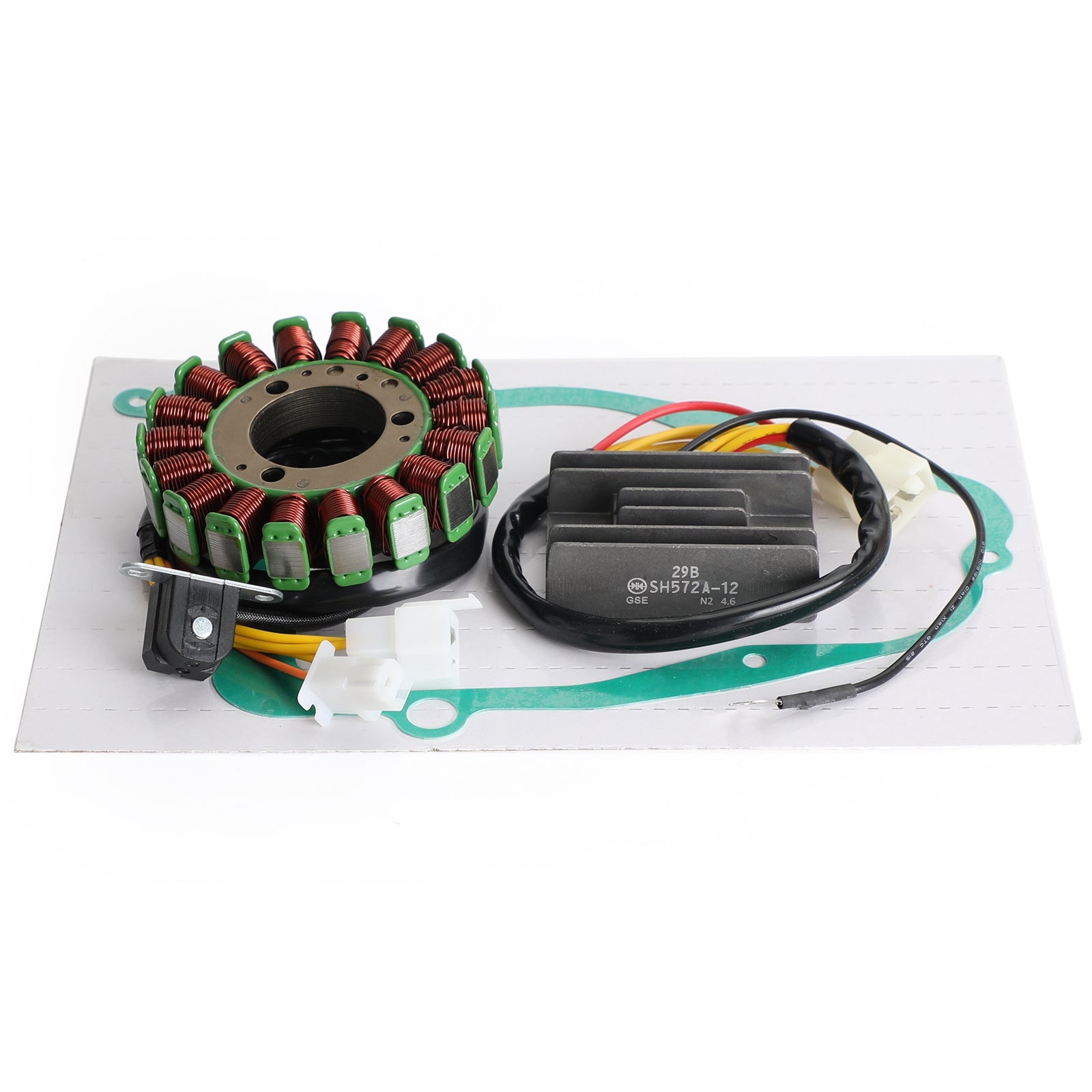 Magneto Stator + Spanningsgelijkrichter + Pakking Voor Suzuki GN250 GN250E 1982-1994