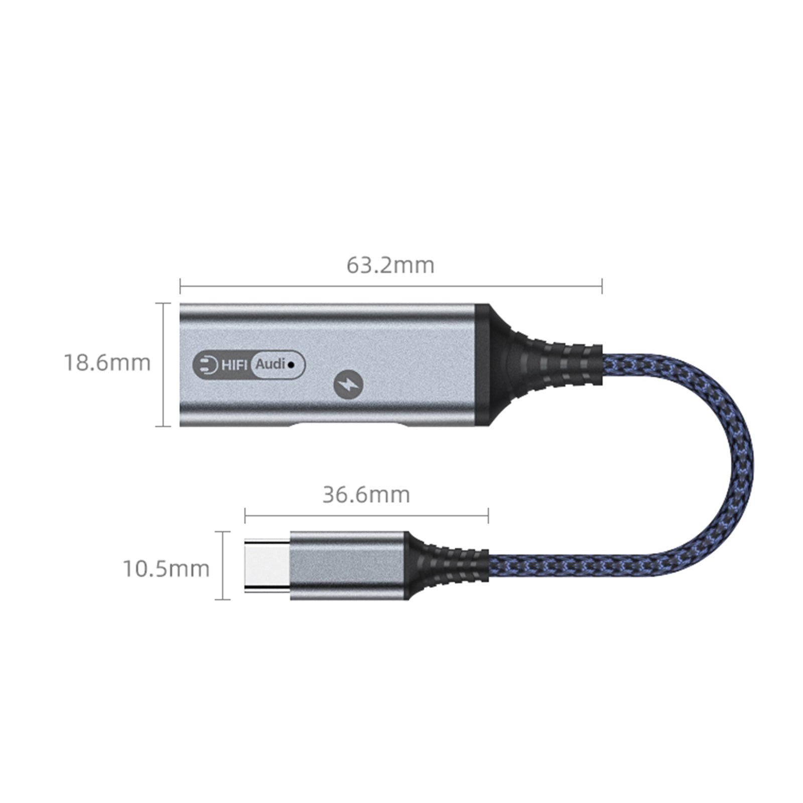 2 in 1 oplader 60W PD snellaadkabel voor Huawei Samsung snellader