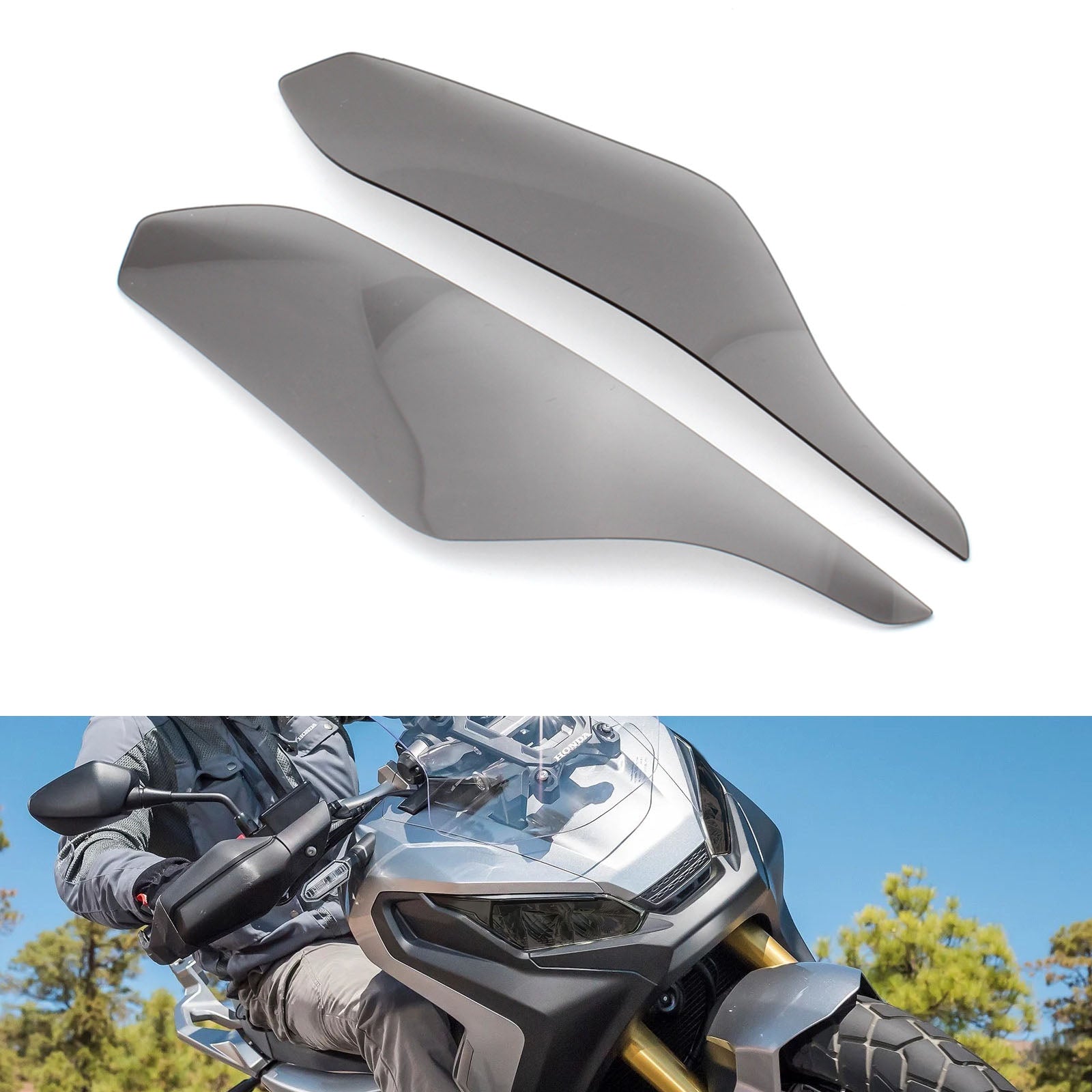 Front Headlight Lens Protection Cover Fit For Honda X-Adv 750 2017-2019 Smoke Generic