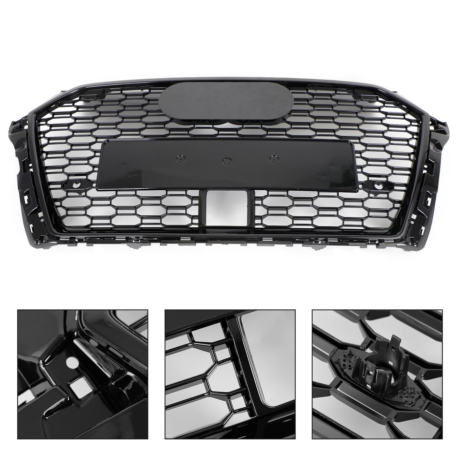 Direct Replacement ABS Plastic Front Grille for 2017-2019 Audi A3 S3 with ACC