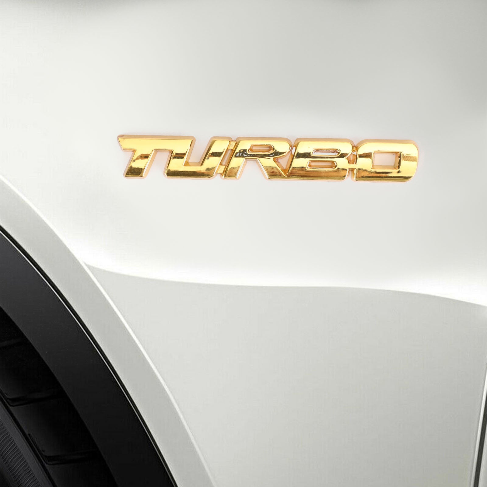 Métal 3D Turbo Logo Emblème De Voiture Badge Autocollant Coffre Pare-chocs Autocollant Argent Générique