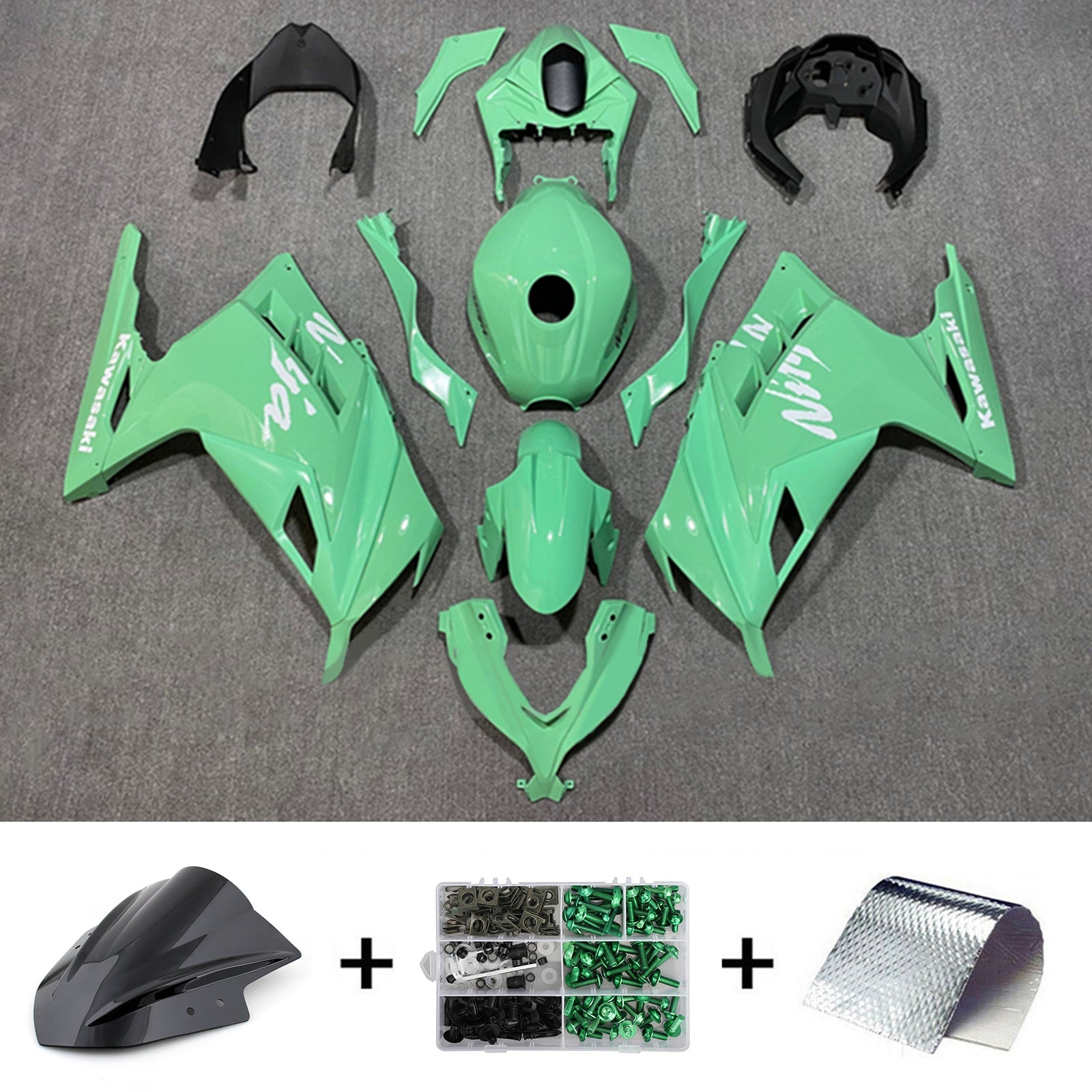 2013-2024 Kawasaki EX300/Ninja 300 Kit de carenado de inyección Carrocería Plástico ABS