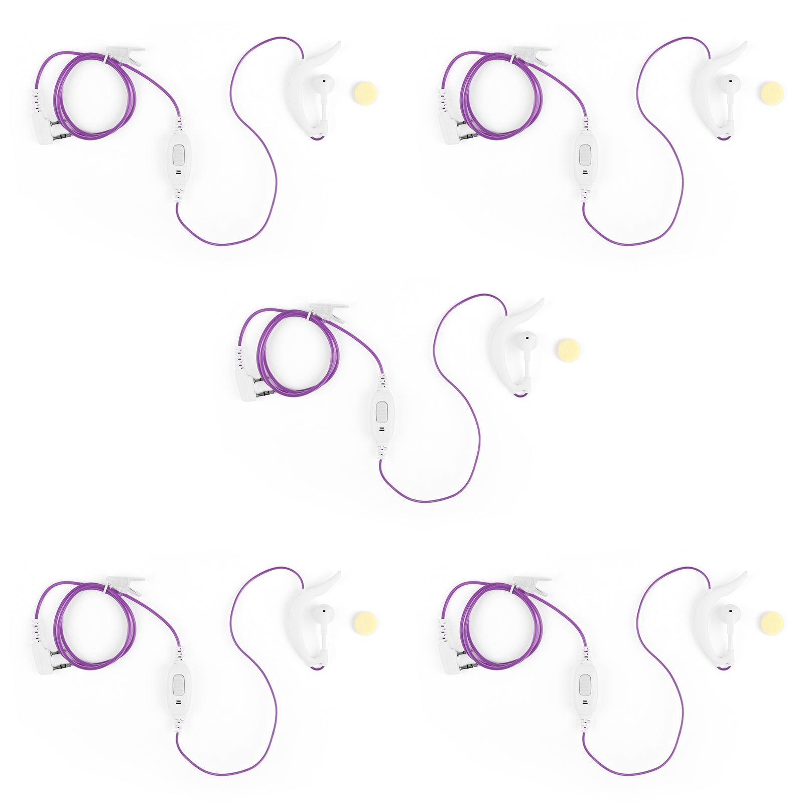 2 Pin G-Shape Earpiece Earphone PTT For HYT Radio TC268 TC270 TC368 4Colour