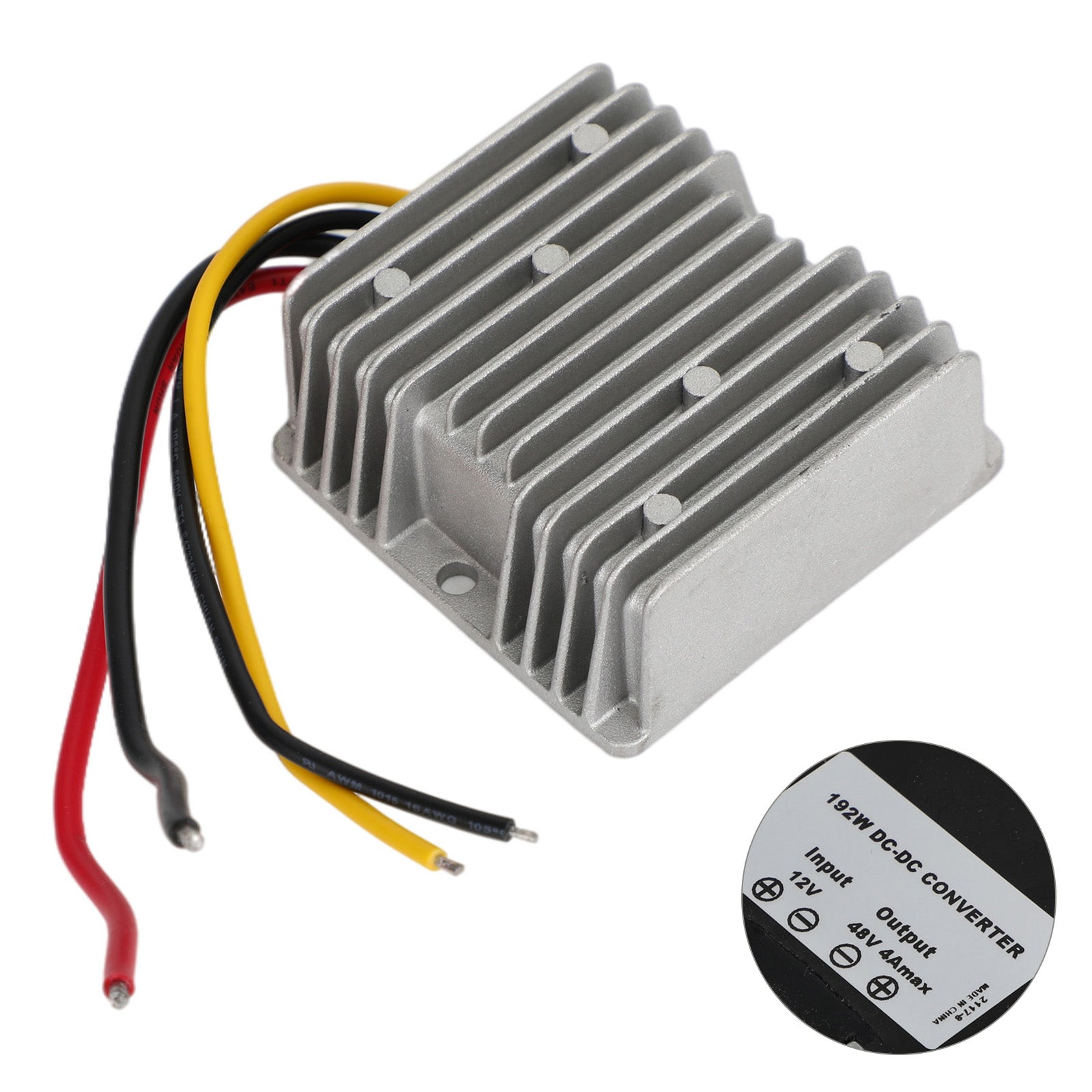 Waterdichte 12V stap tot 48V 4A 192W DC/DC converterregelaar