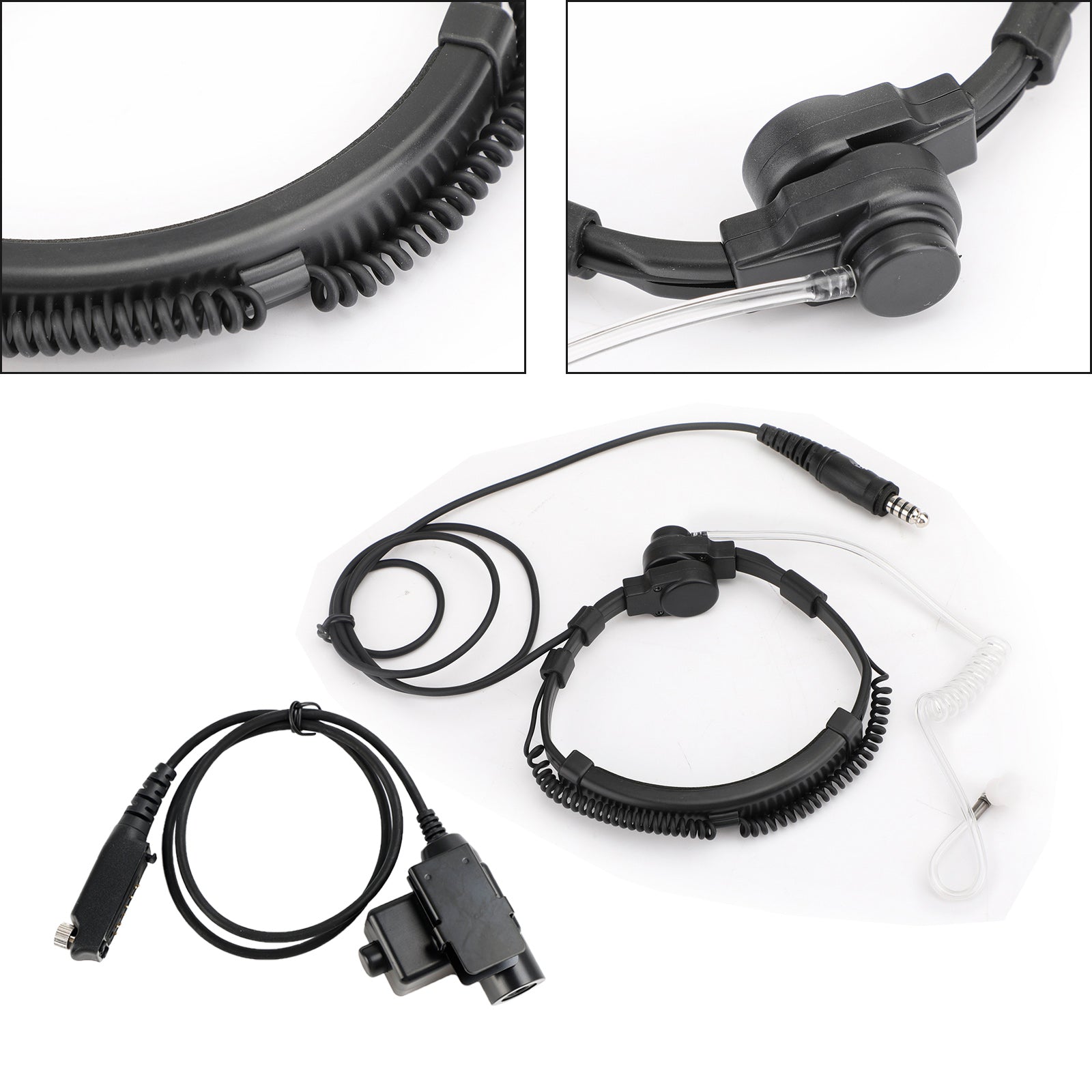 7.1mm Big Plug Tactical Throat Headset 6-Pin U94 PTT For STP8040 STP8080 STP9000