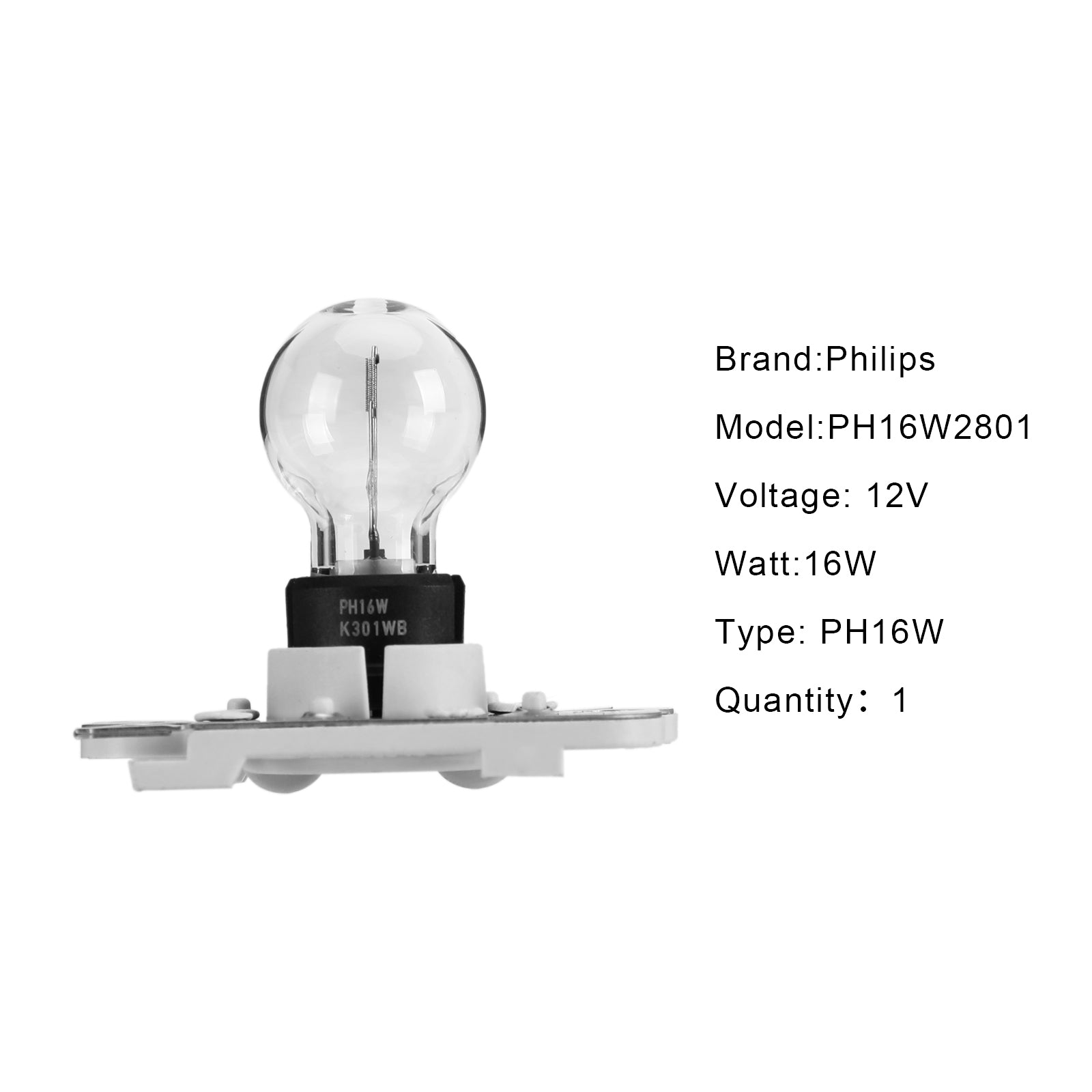 Voor Philips PH16W2801 Auto Rem Lamp Achteruitrij Lamp 12V 16W ​​Voor Benz Generiek