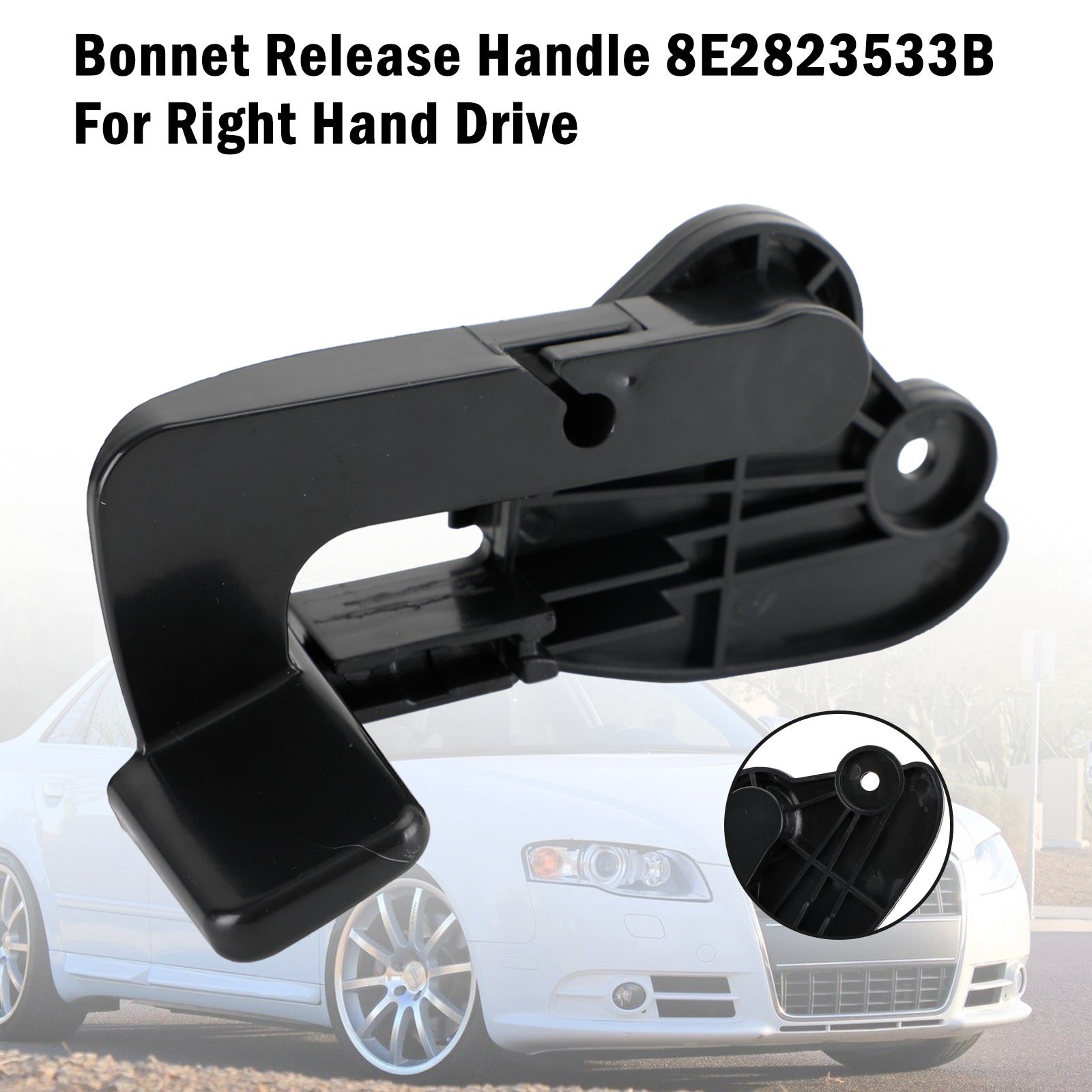 Audi A4 B6 B7 2001-2008 RHD Bonneat Release Handle Lever 8E2823533B For Right Hand Drive