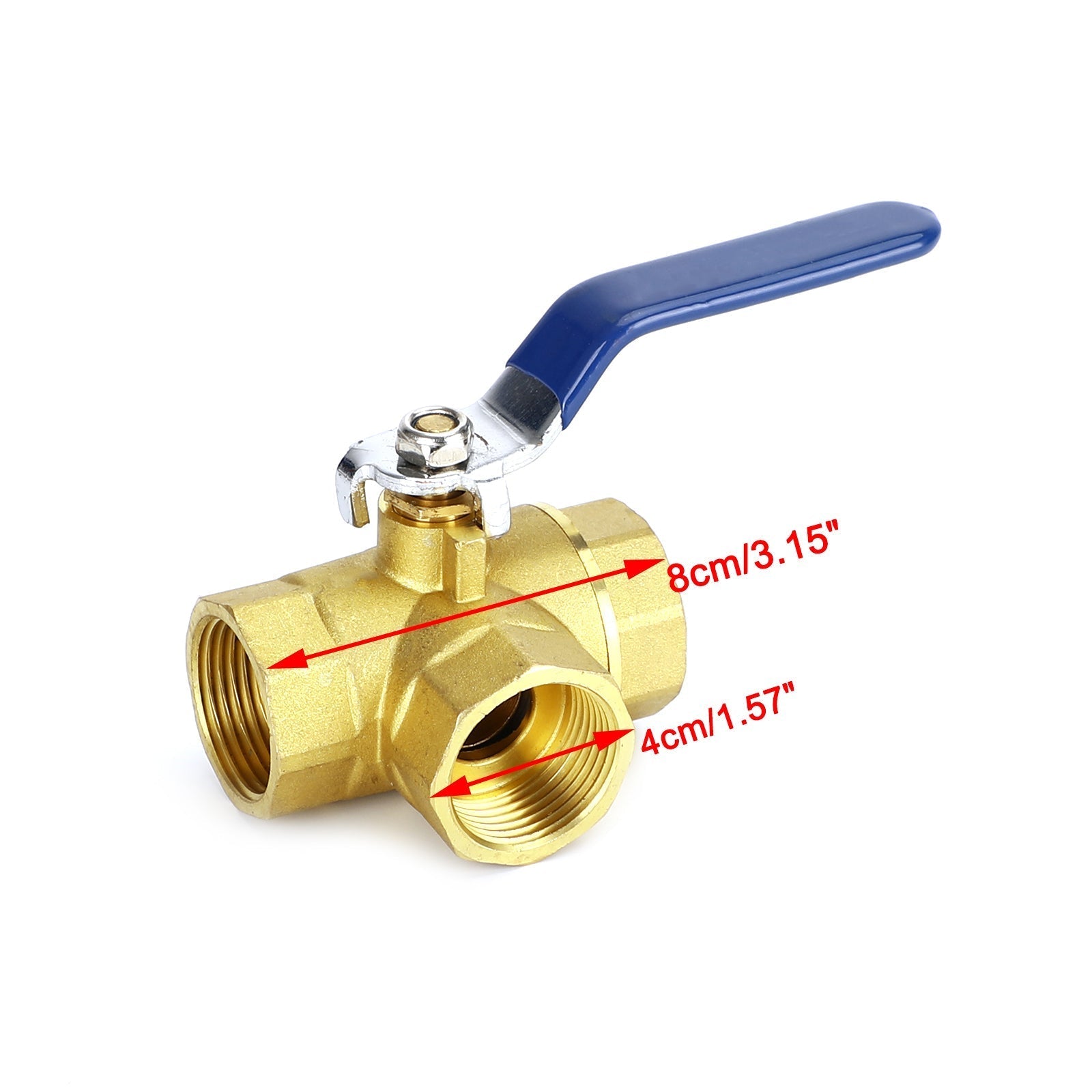 1" 3 Way Ball Valve Female L Port Vinly Insulation Handle 600 WOG DN25