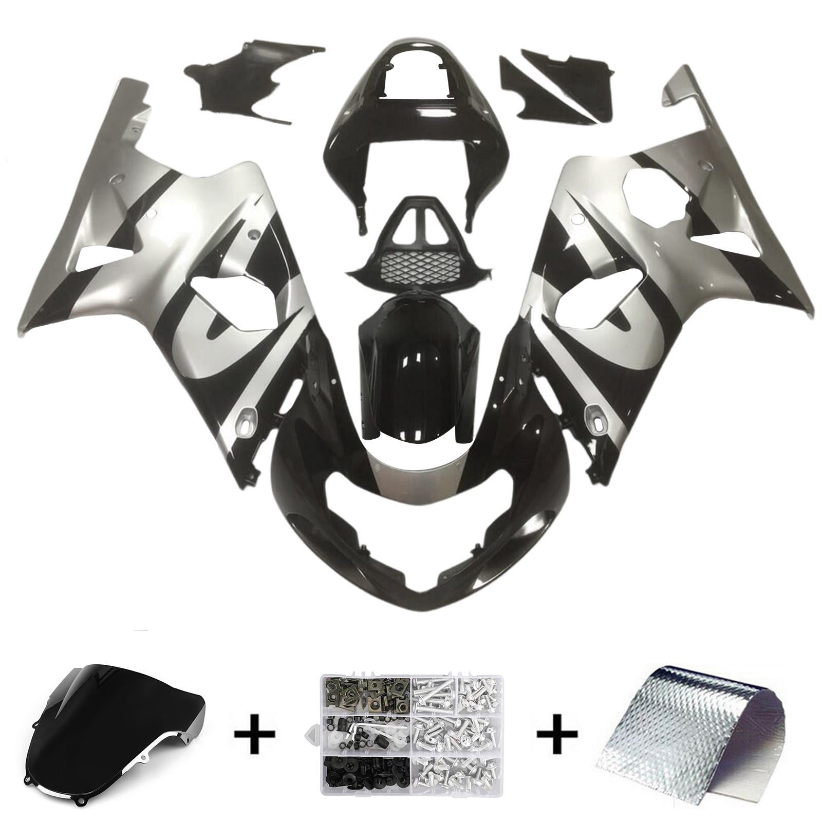 2000-2002 Suzuki GSXR1000 K1 K2 Fairing Kit Bodywork Plastic ABS