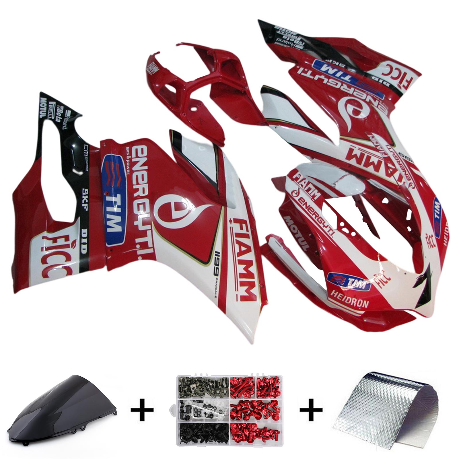 2012-2015 Ducati 1199 899 Kit de carenado de inyección Carrocería Plástico ABS#106