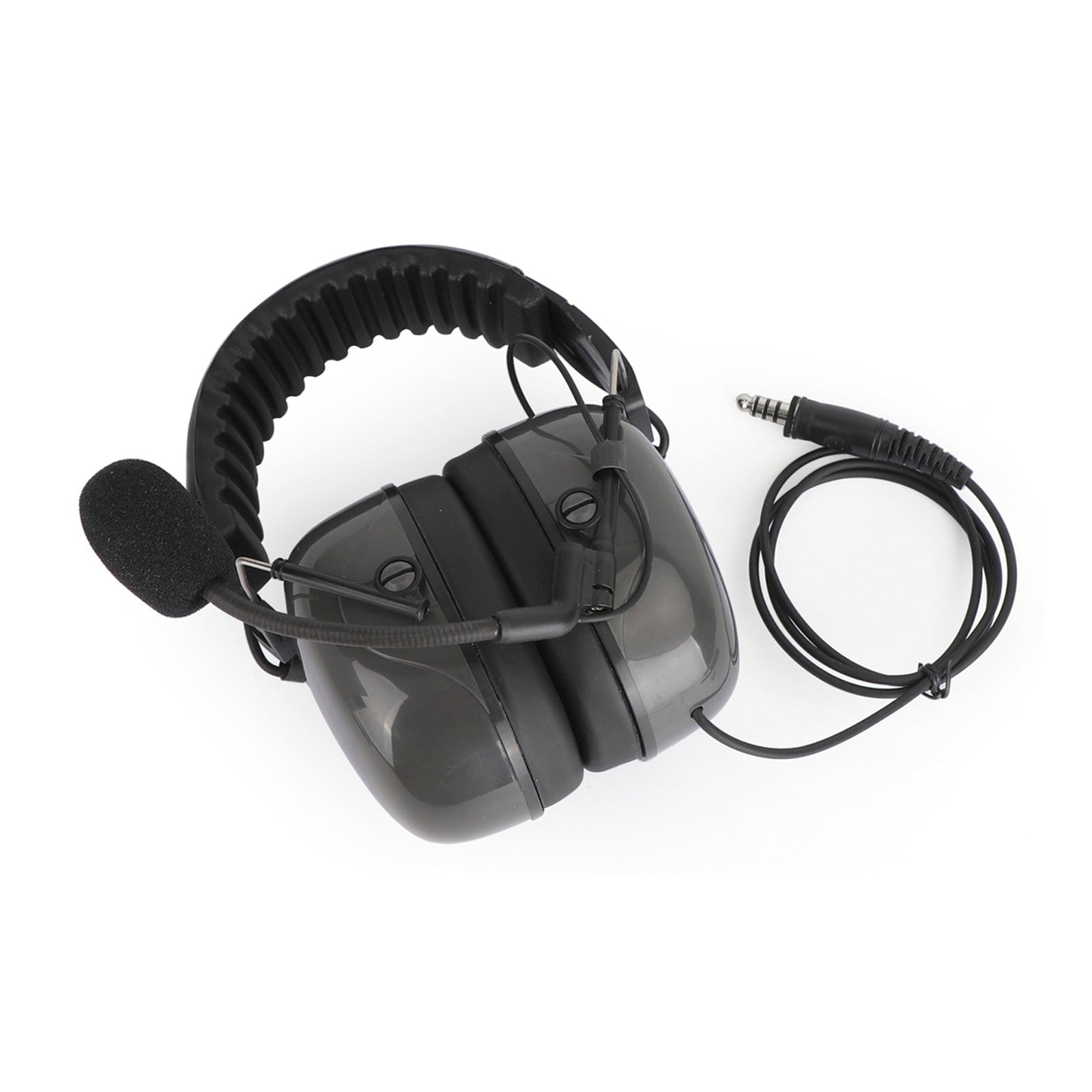 7.1mm Big Plug Tactical Throat Headset 6-Pin U94 PTT For Hytera PD780/700G/580