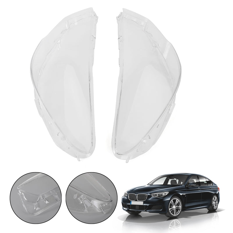 2010-2017 BMW F07 5-Series GT Left +Right Headlight Lens Plastic Cover Shell Generic