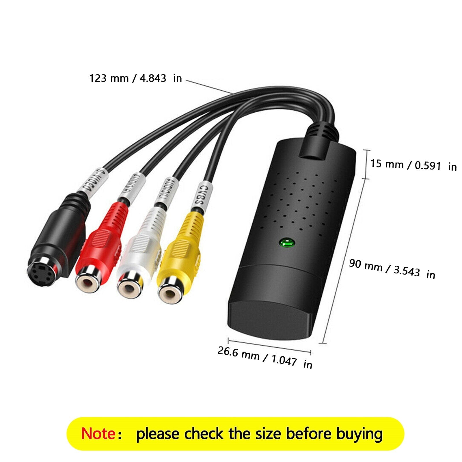 USB 2.0 Audio TV vidéo VHS vers DVD magnétoscope PC HDD convertisseur adaptateur carte de Capture