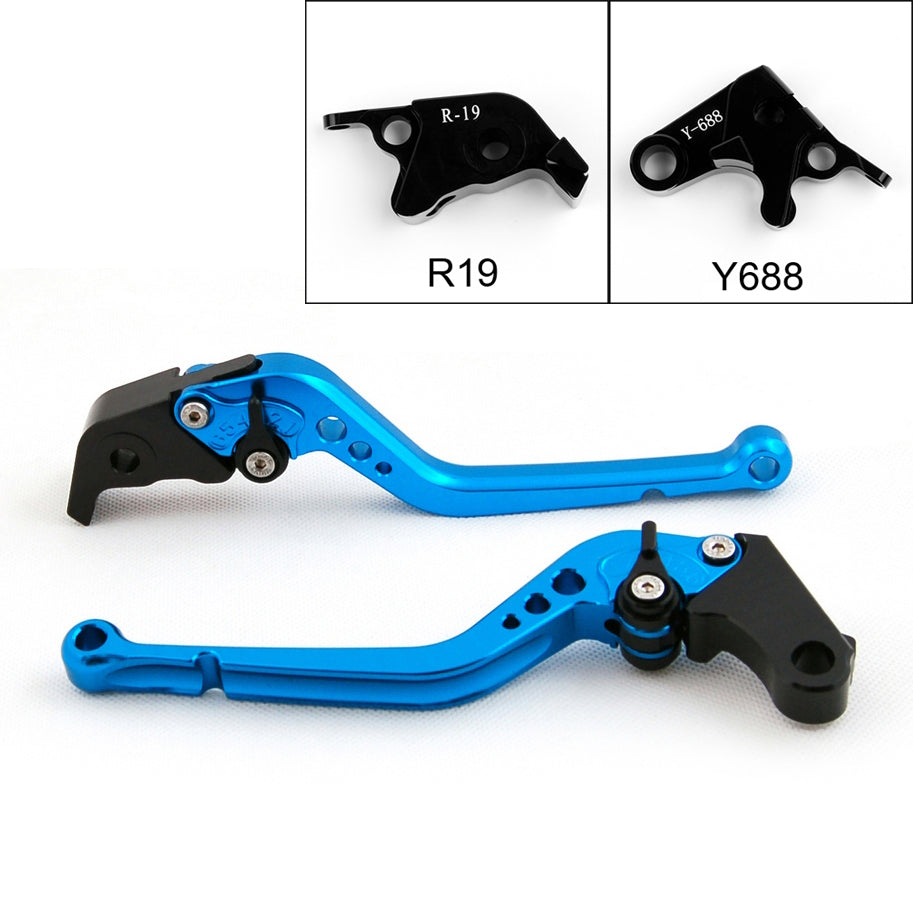 Long Brake Clutch Levers For Yamaha YZF 1000 R1 2009-2014 Black Generic