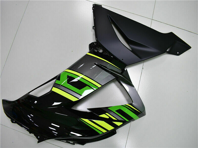 2013-2018 Kawasaki Zx6R Green Black Fairing Kit